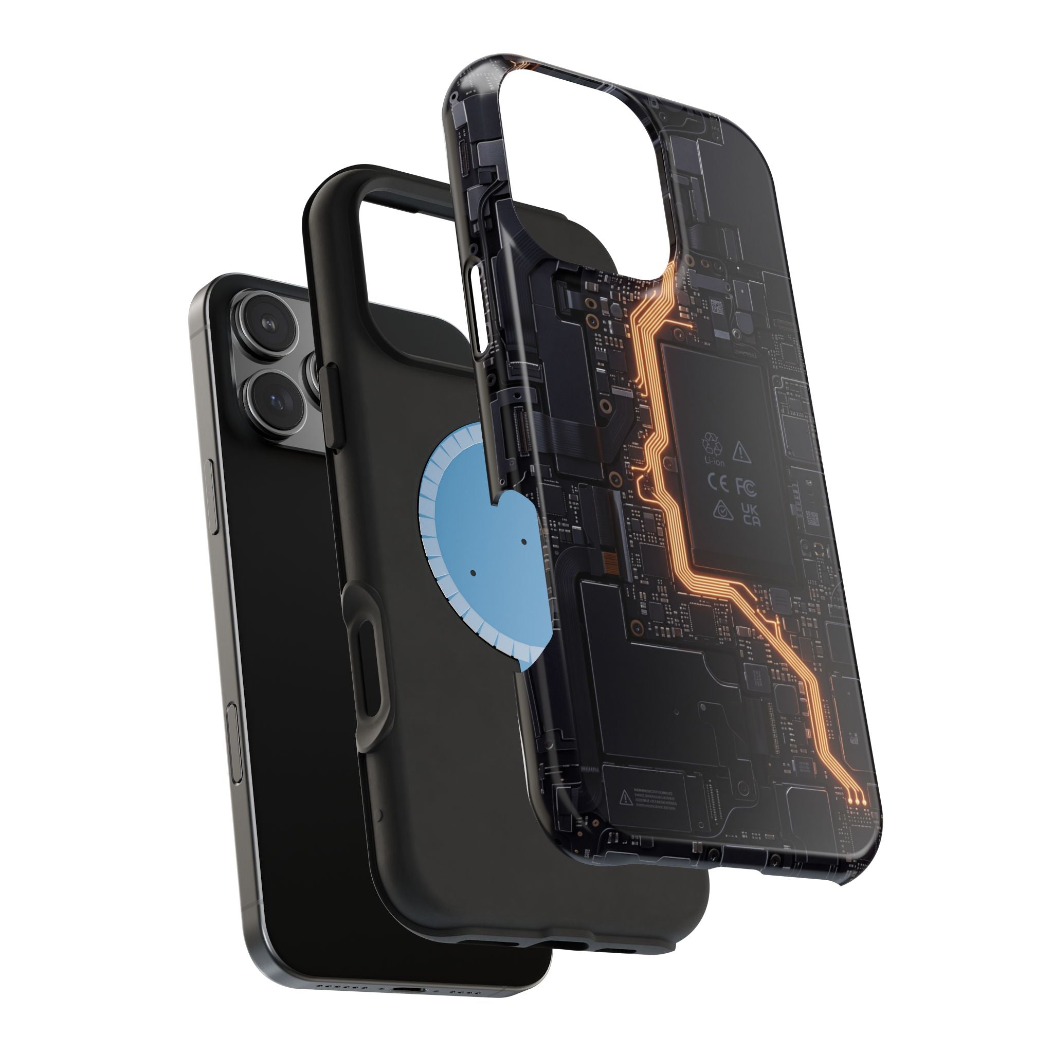 Electrician Circuit Bolt Phone Case — Impact-Resistant Wireless Charging Cover