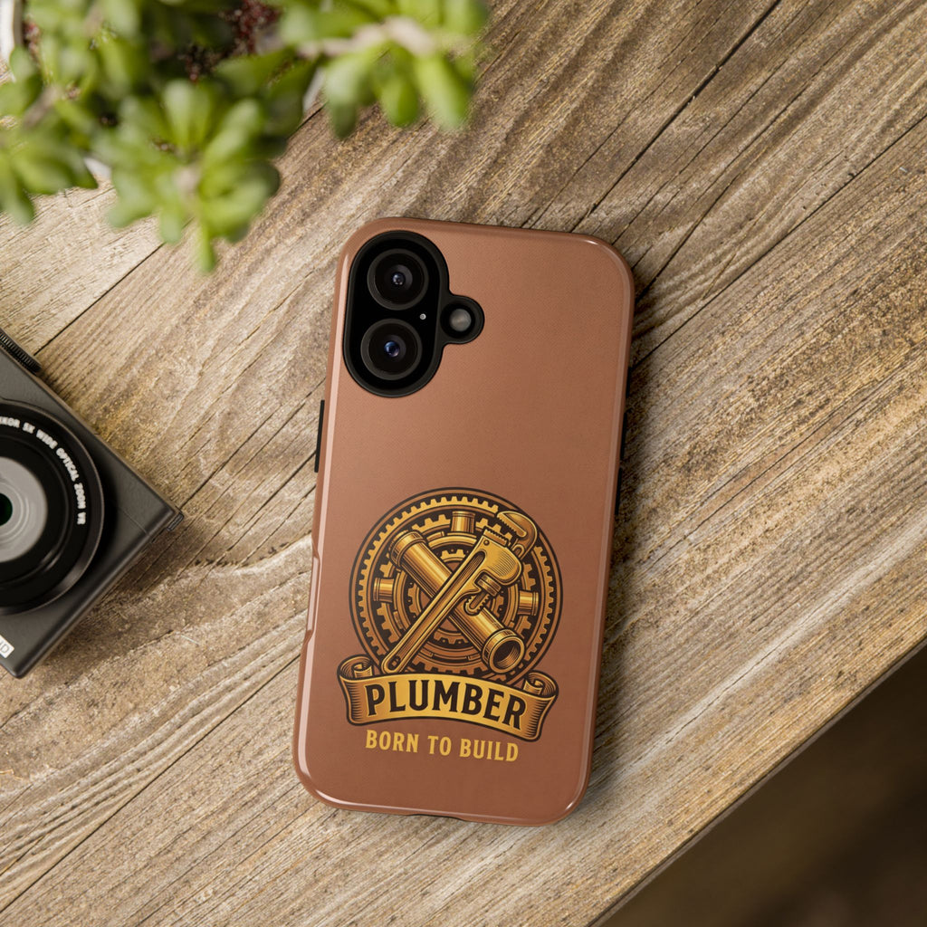Plumber Born to Build Leather Phone Case - Samsung & iPhone Series