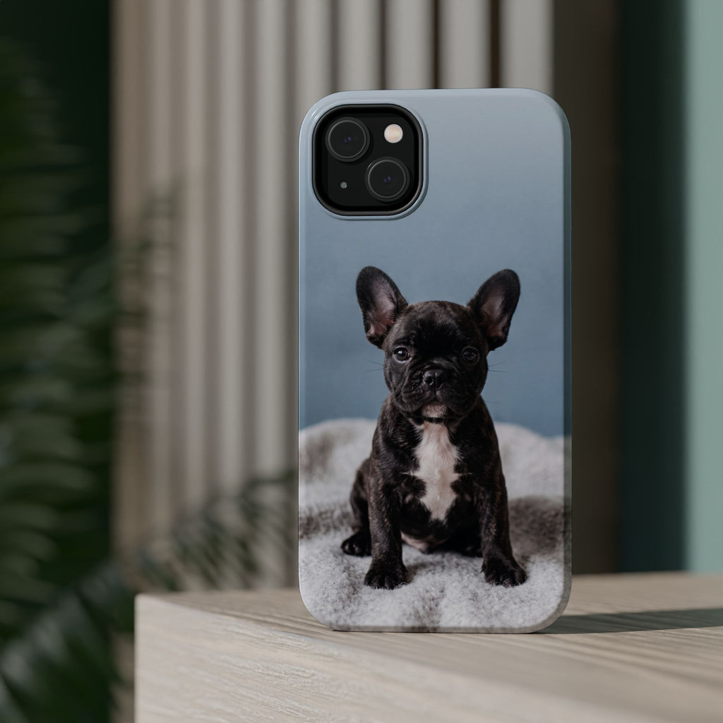 French Bulldog Puppy Phone Case — Impact-Resistant Wireless Charging Cover