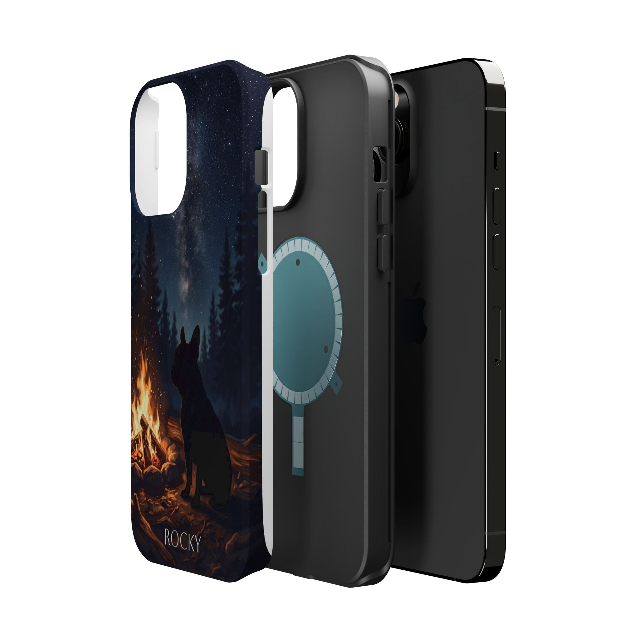 Personalized French Bulldog Campfire Phone Case — Wireless Charging Cover