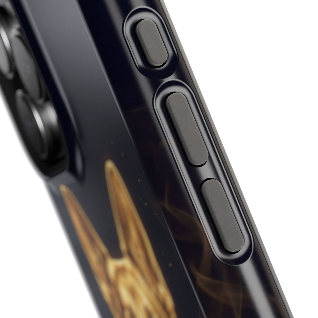 German Shepherd Phone Case | Personalized Gold Glow Art — Tough Magnetic Case with Wireless Charging