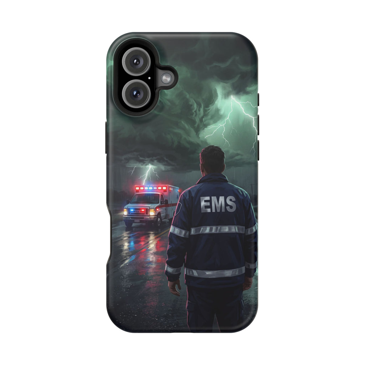 EMS Green Storm City Phone Case — Magnetic Wireless Charging Cover