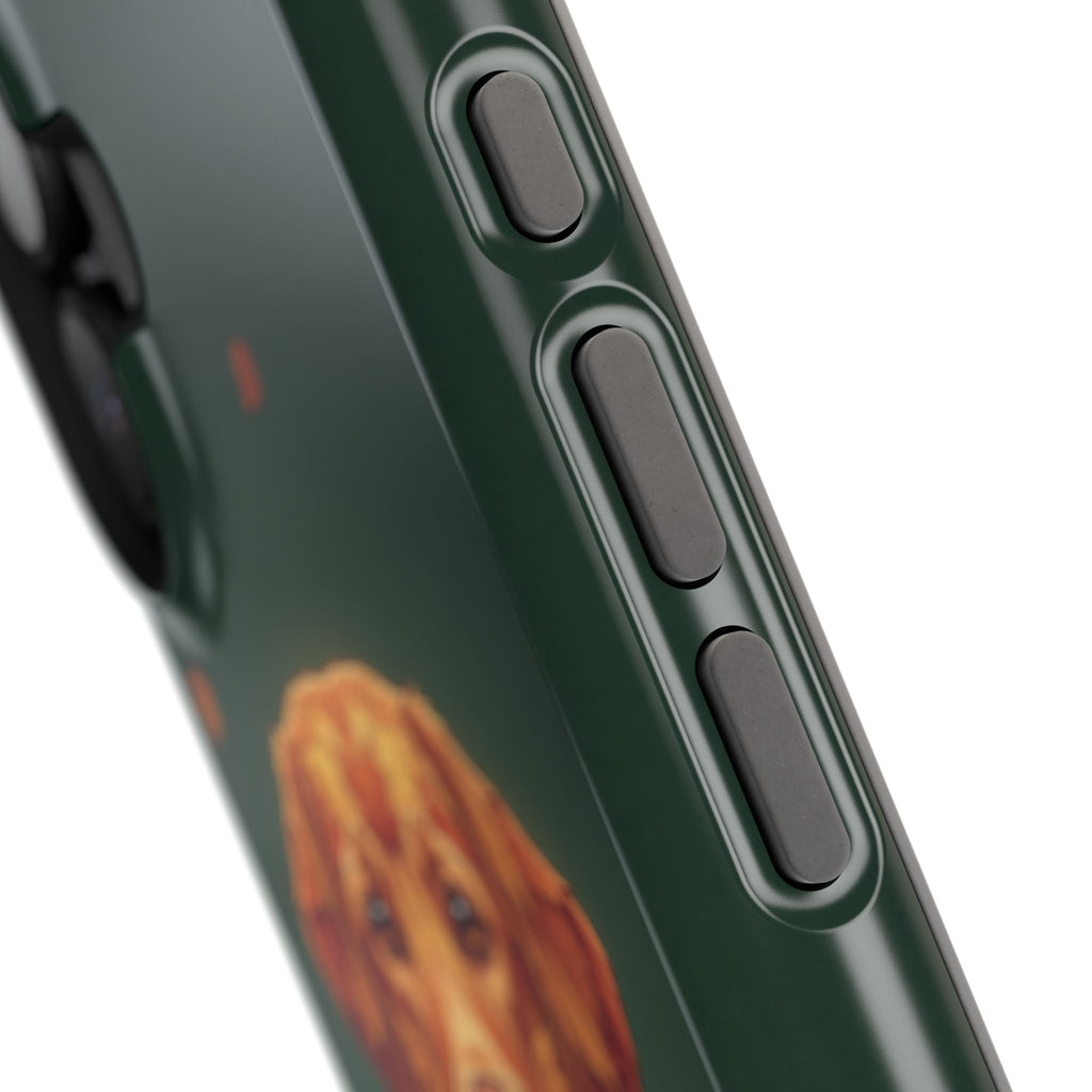 Autumn Leaves Labrador Phone Case — Tough Magnetic Case with Wireless Charging