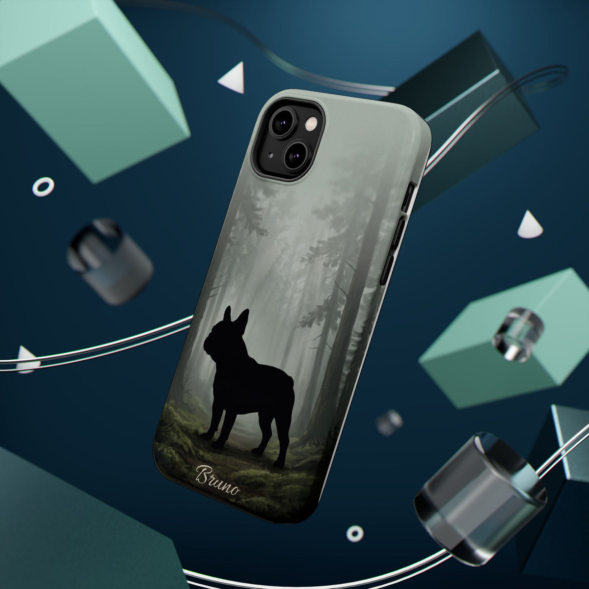 Personalized French Bulldog Misty Forest Phone Case — Wireless Charging Cover