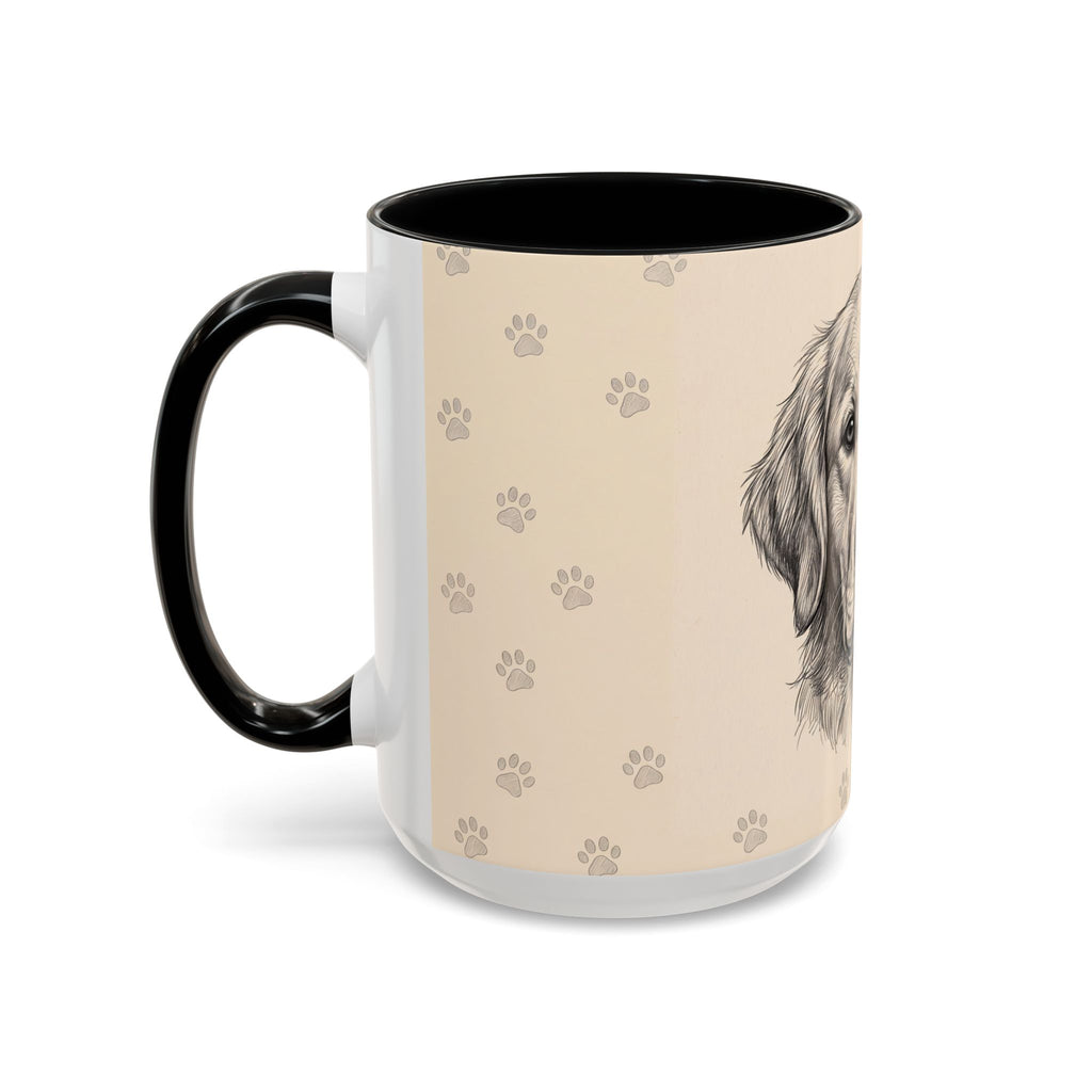 Golden Retriever Sketch Mug | Golden Retriever Lover Gift | Pencil Art Dog Coffee Mug