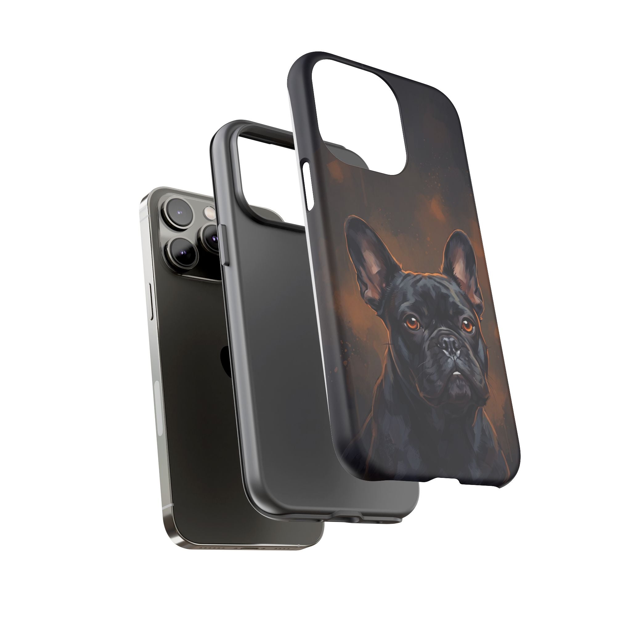Moody French Bulldog Portrait Phone Case | Dramatic Studio Photography Style | iPhone & Samsung