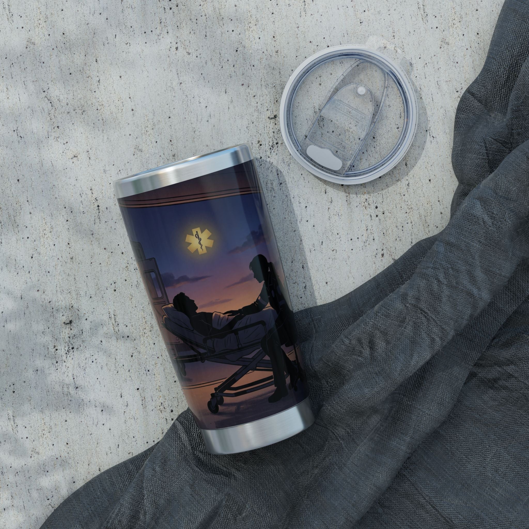 Paramedic/EMT 20oz Tumbler – Compassion in the Field Silhouette Design