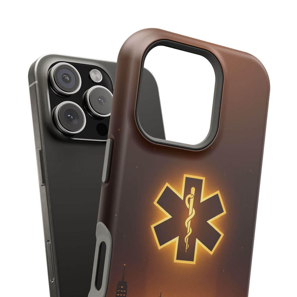 Paramedic/EMT Skyline Phone Case — Magnetic Wireless Charging Cover