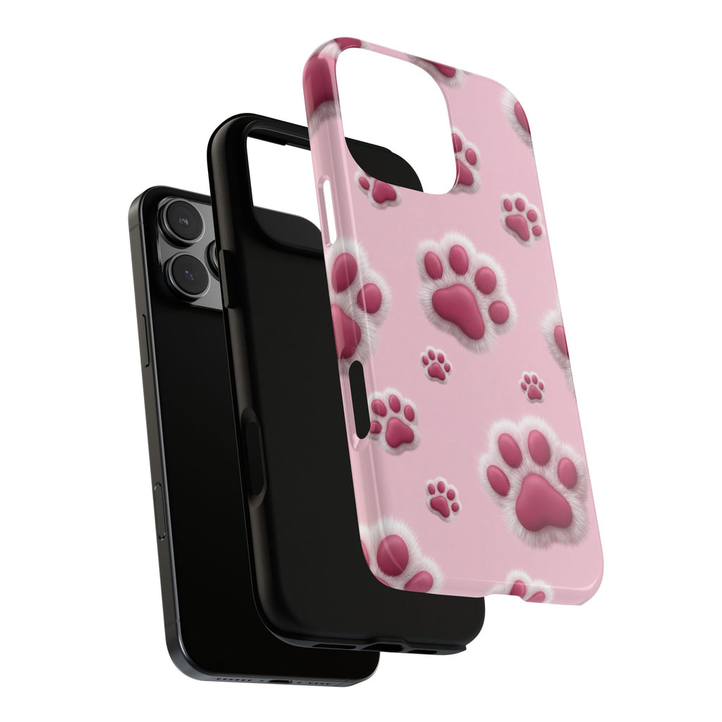 iphone & Samsung - Pink Paws Tough Phone Case — Cute Protective iPhone Cover