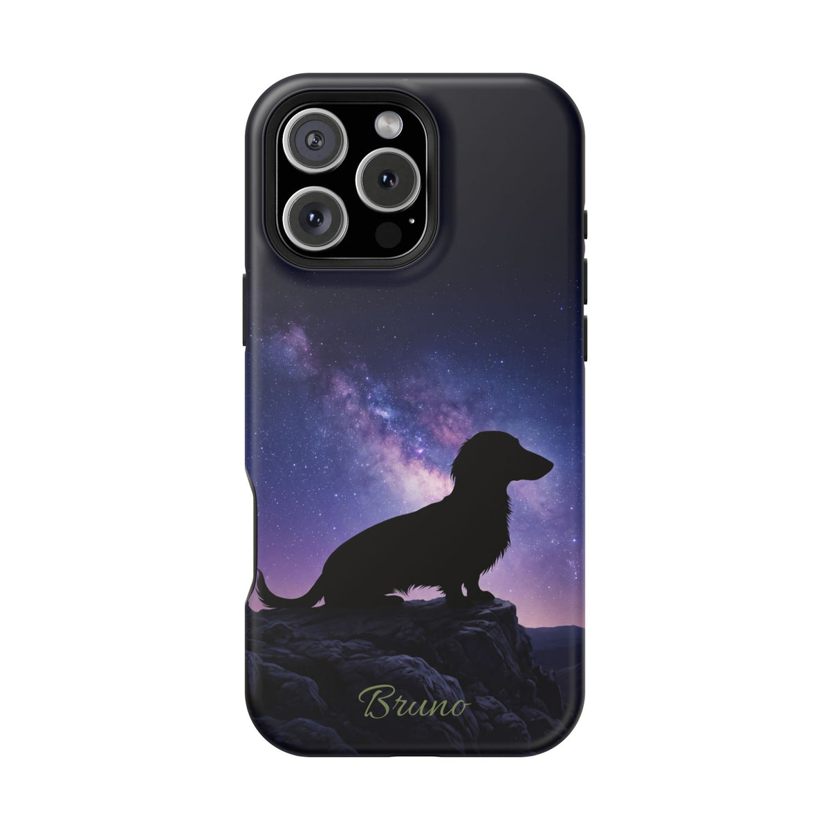 Personalized Dachshund Starry Night Phone Case — Wireless Charging Cover