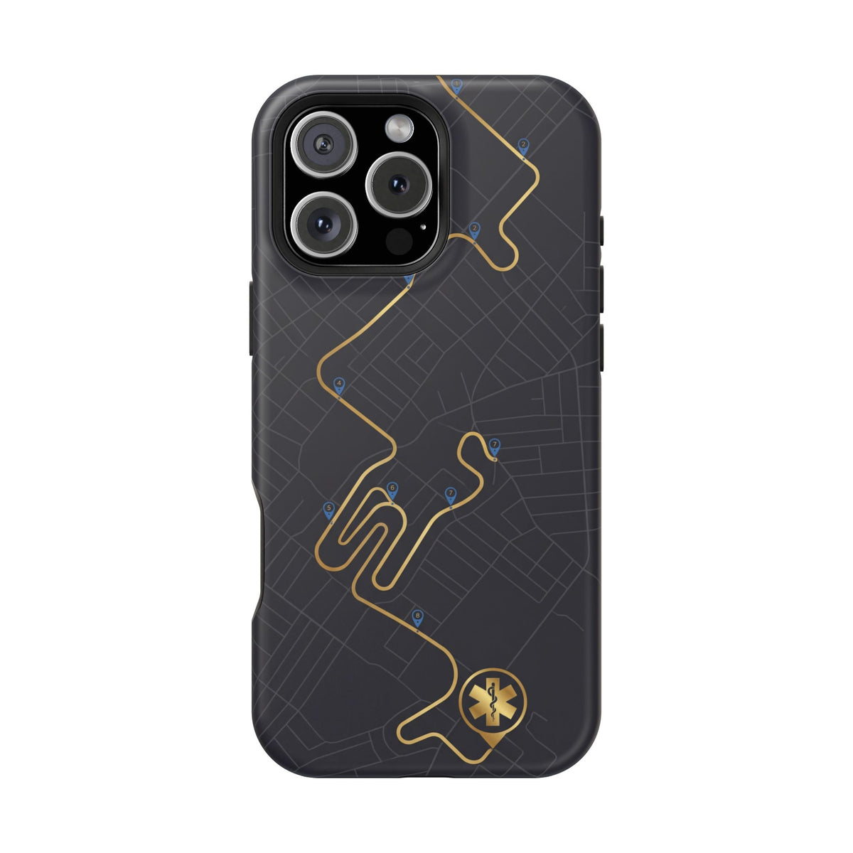 Paramedic/EMT Route Line Phone Case — Magnetic Wireless Charging Cover
