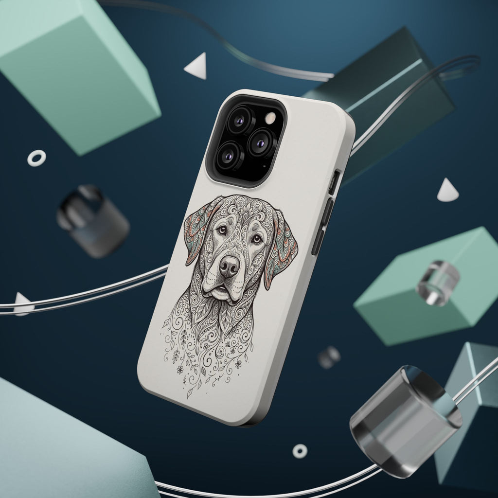 Mandala Labrador Phone Case — Tough Magnetic Case with Wireless Charging