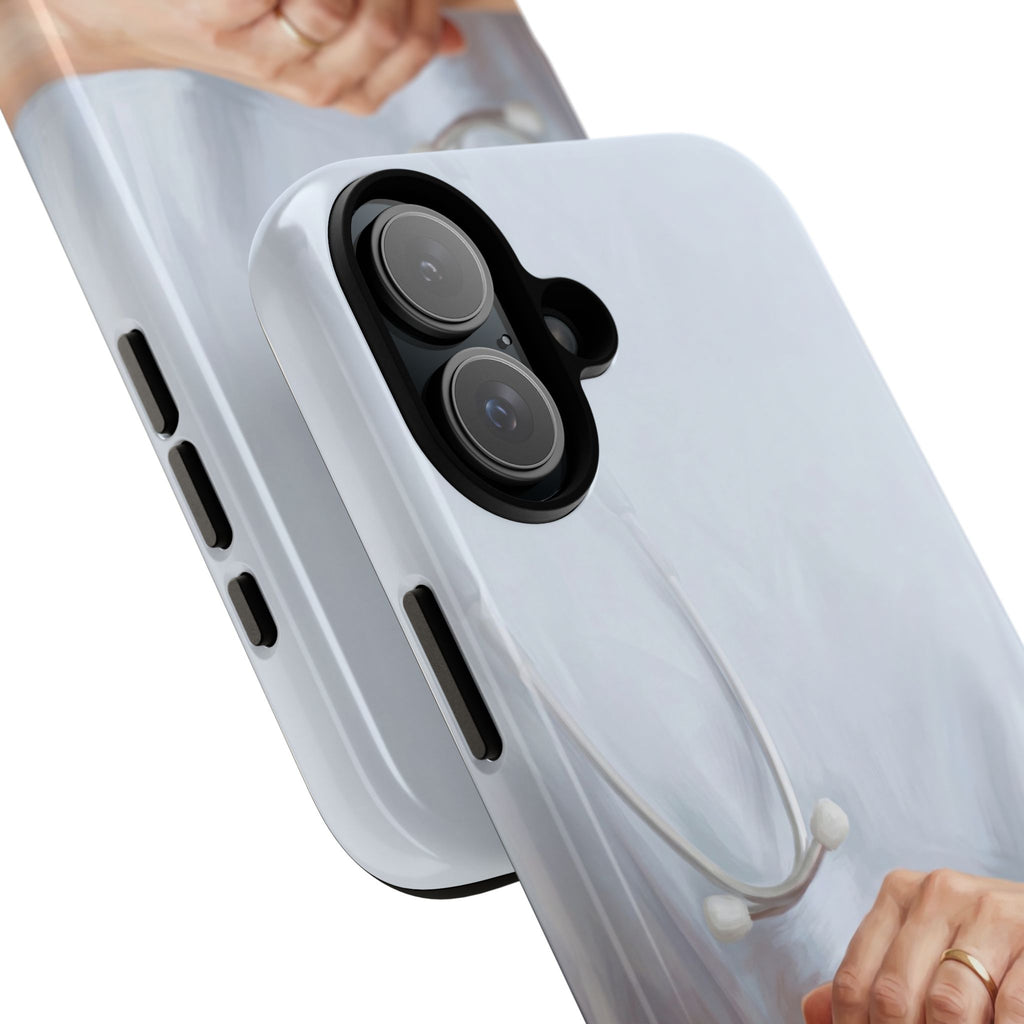 Nurse's Comforting Hands Phone Case | Caring Hands & Stethoscope Illustration | iPhone & Samsung