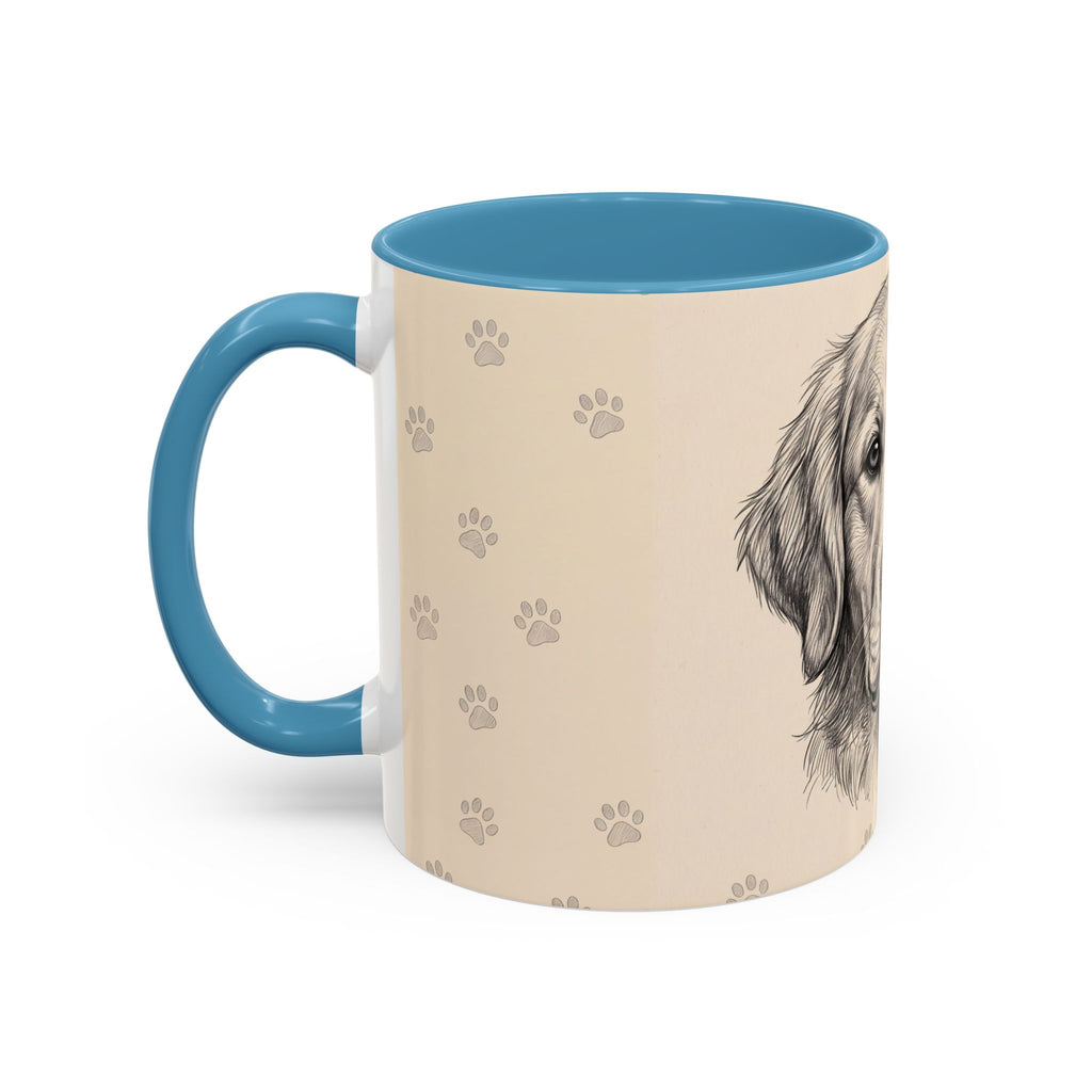 Golden Retriever Sketch Mug | Golden Retriever Lover Gift | Pencil Art Dog Coffee Mug
