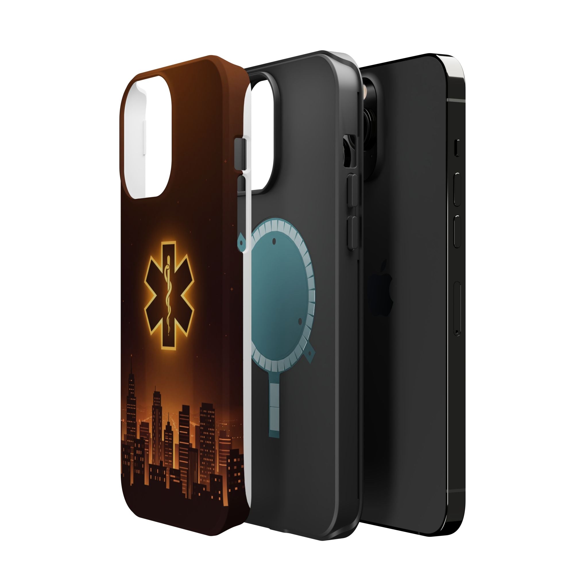 Paramedic/EMT Skyline Phone Case — Magnetic Wireless Charging Cover