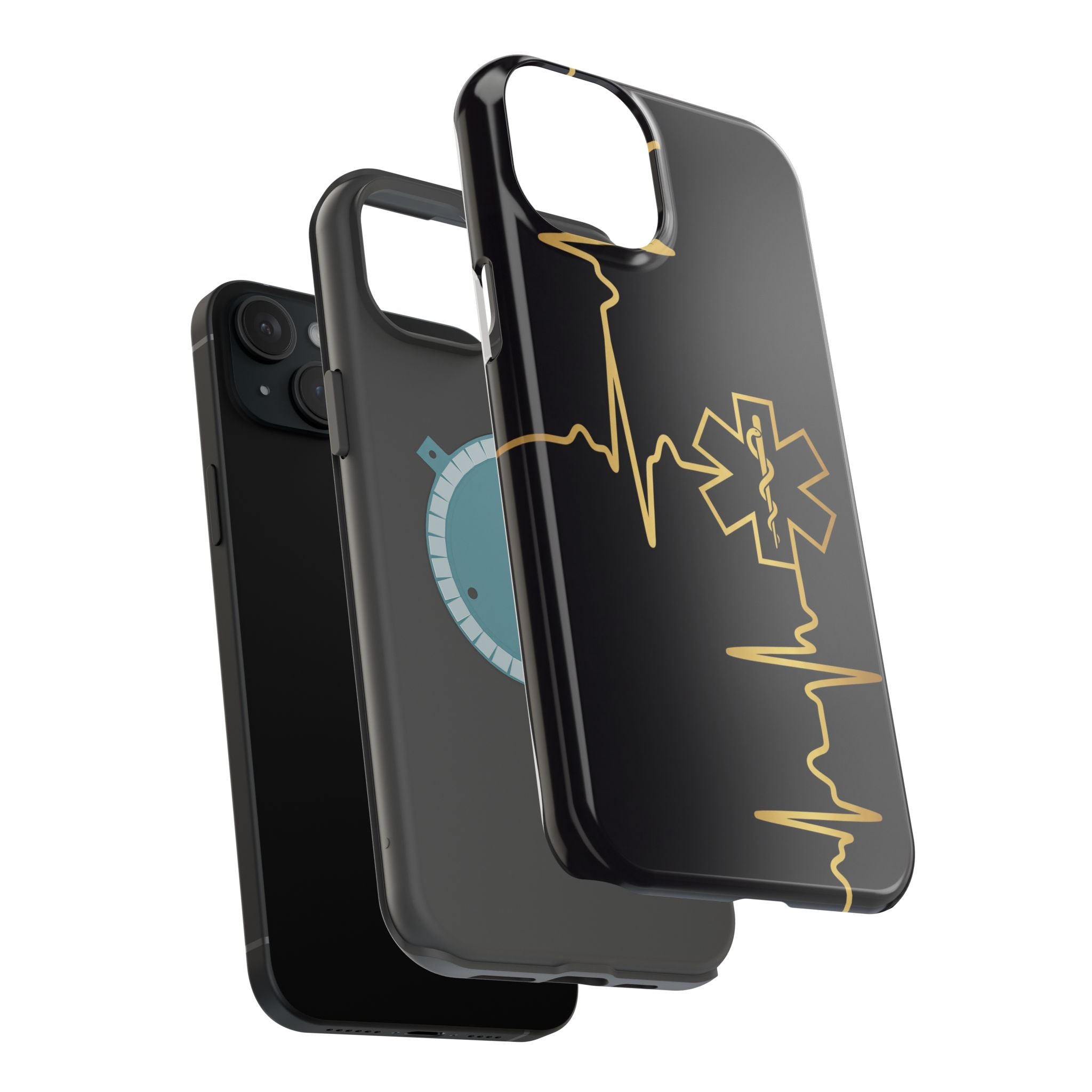 Paramedic/EMT Heartbeat Line Phone Case — Magnetic Wireless Charging Cover