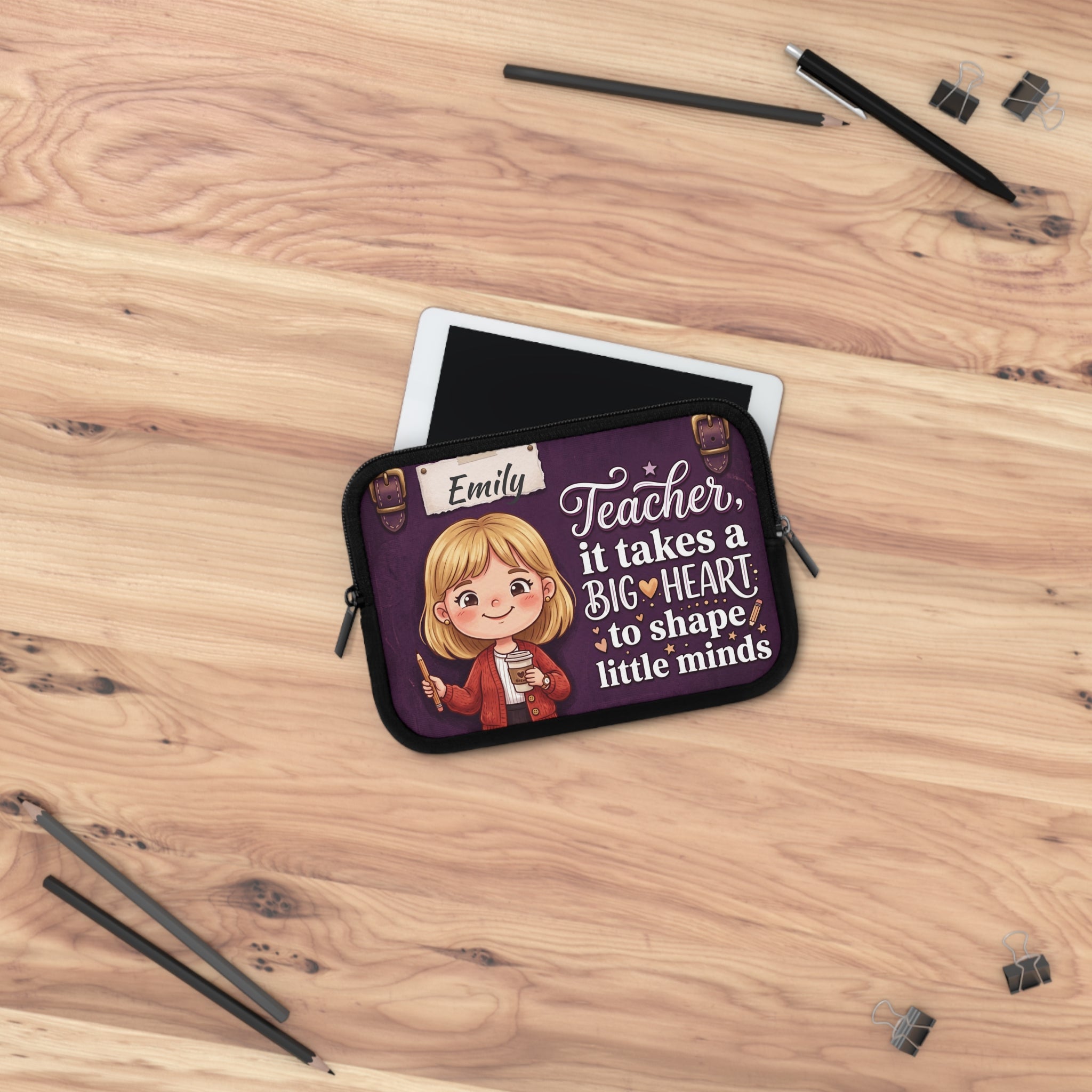 Personalized Teacher Laptop Sleeve | Custom Name Gift | Teacher Appreciation Gift