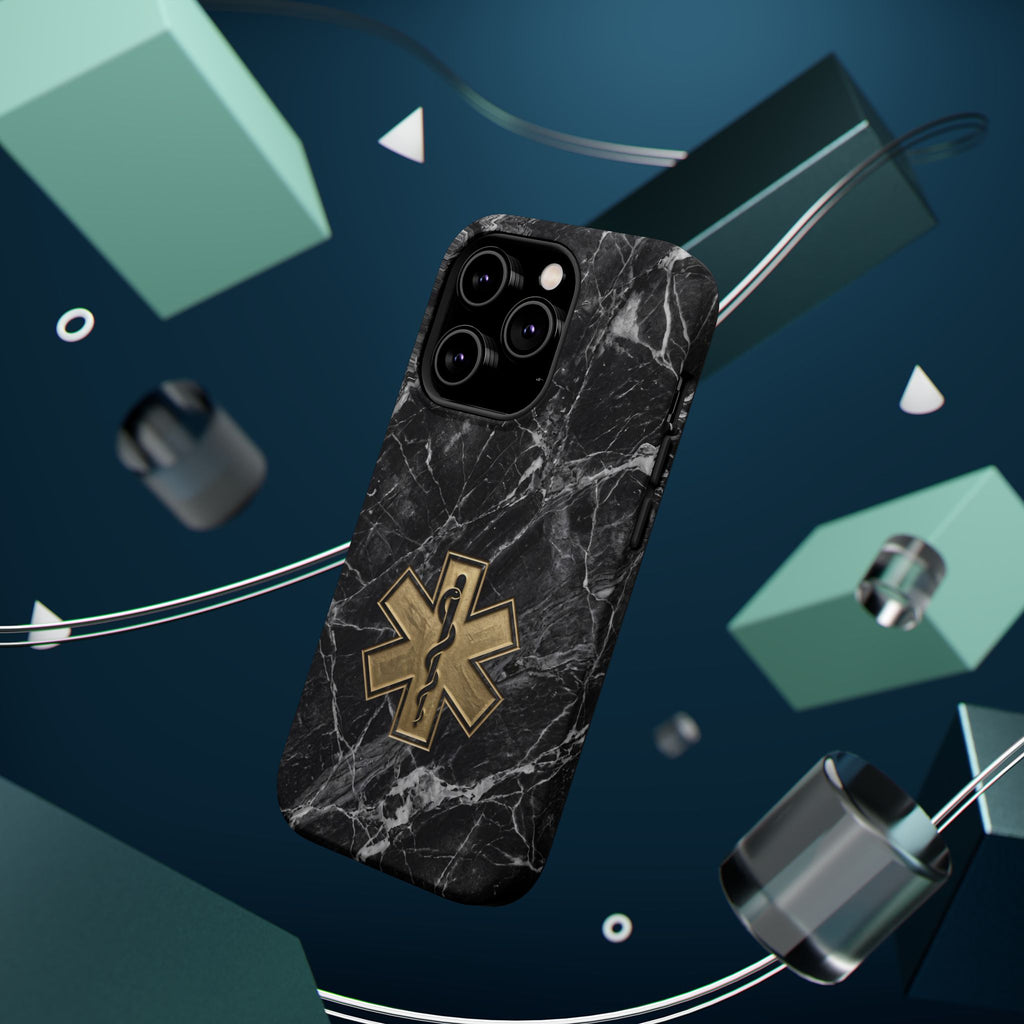 Paramedic/EMT Marble Phone Case — Magnetic Wireless Charging Cover