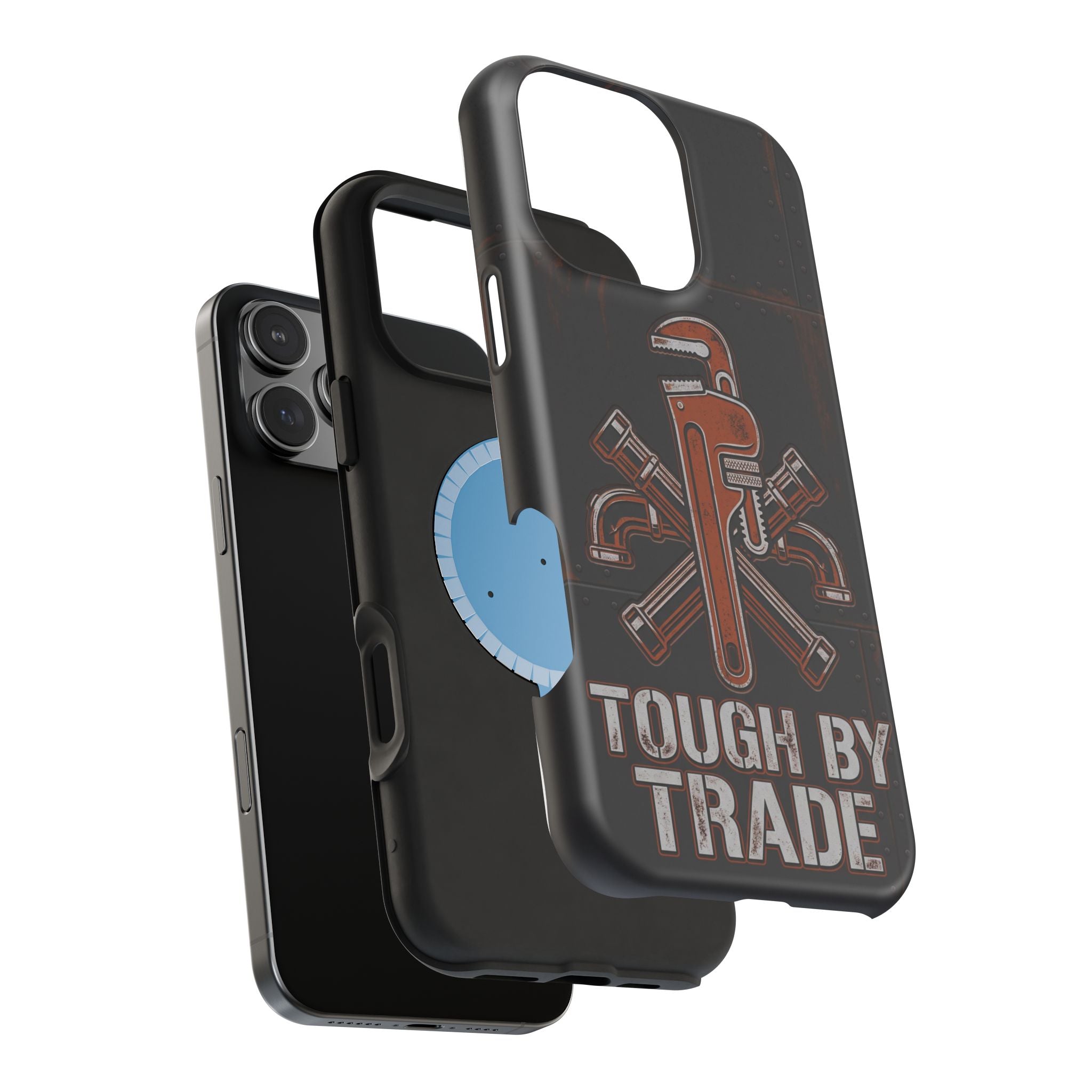 Tough By Trade Phone Case — Crossed Wrenches Wireless Charging Cover