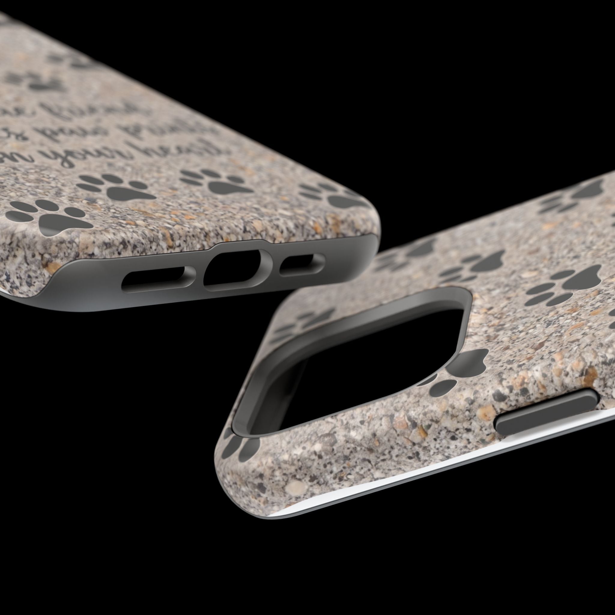 A True Friend Leaves Paw Prints Phone Case — Impact-Resistant Wireless Charging Cover
