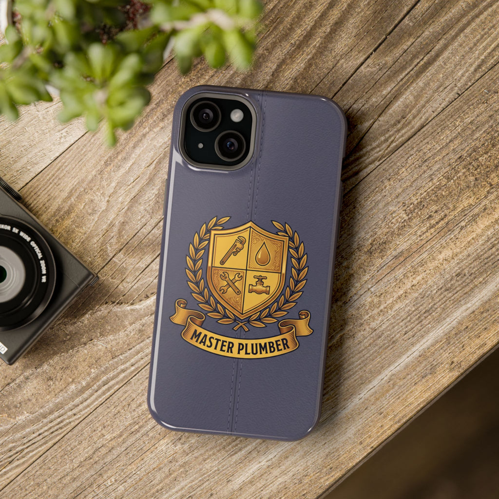 Master Plumber Crest Phone Case — Heraldic Shield Wireless Charging Cover
