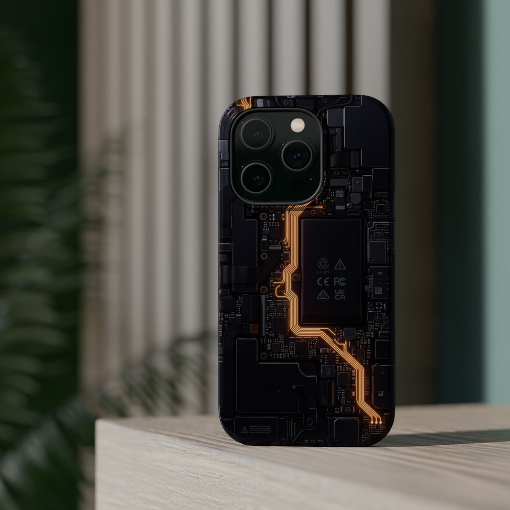 Electrician Circuit Bolt Phone Case — Impact-Resistant Wireless Charging Cover