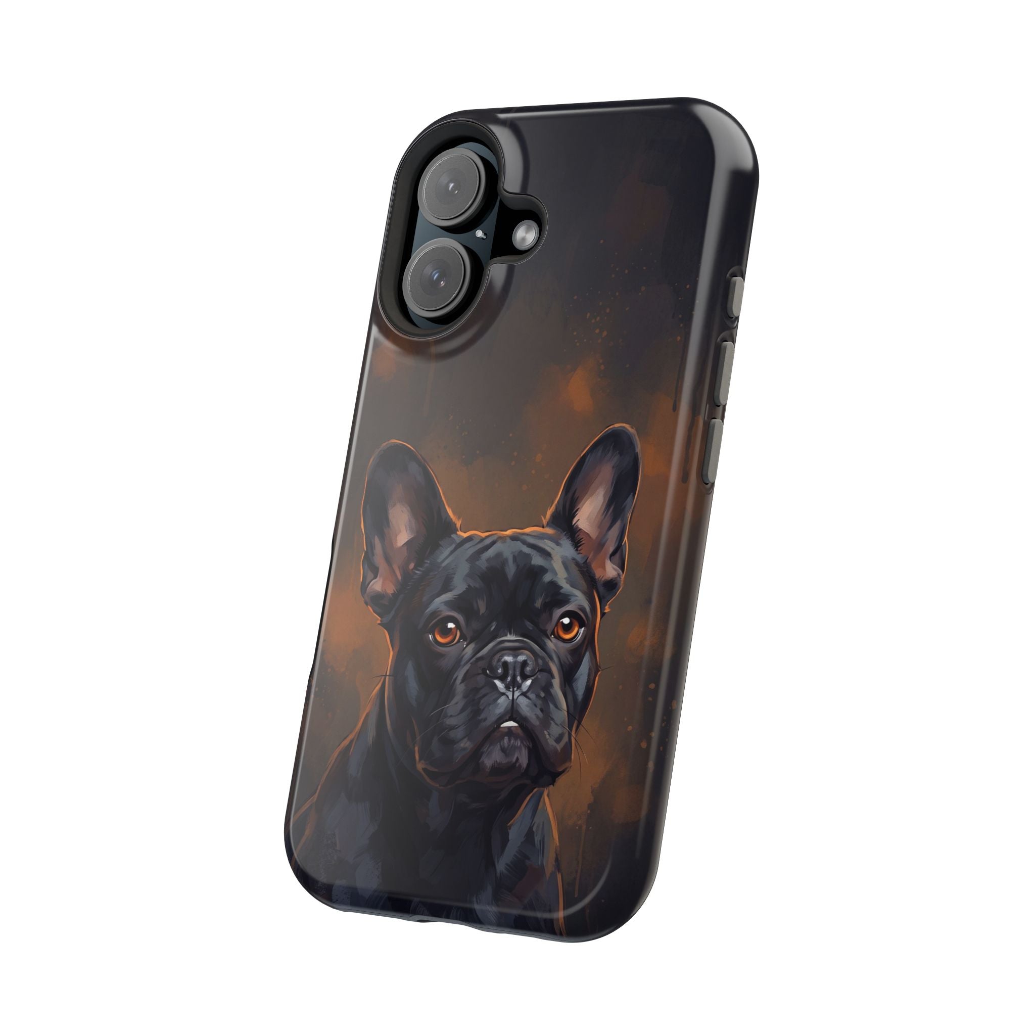 French Bulldog Portrait Phone Case — Impact-Resistant Wireless Charging Cover