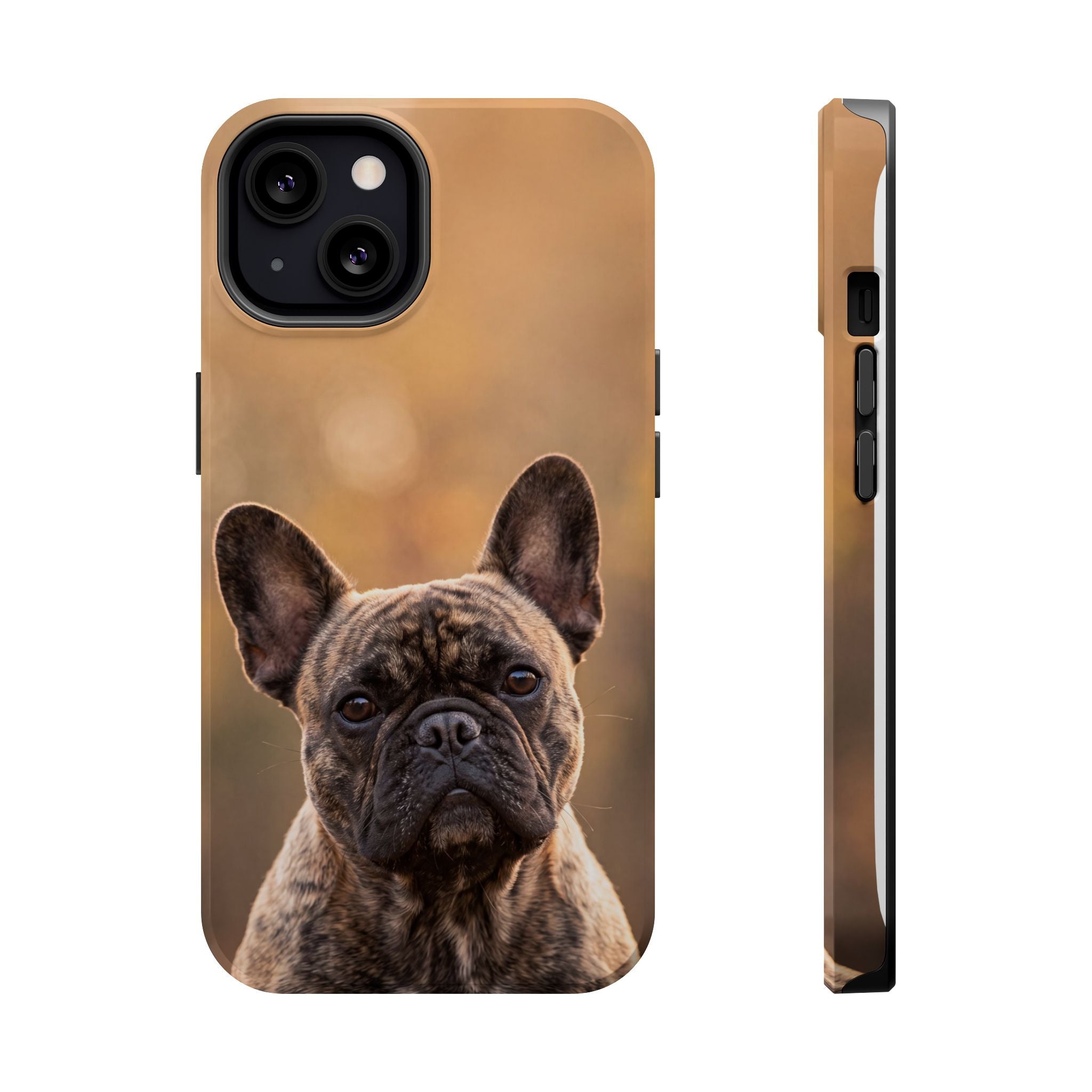 Brindle French Bulldog Phone Case — Impact-Resistant Wireless Charging Cover