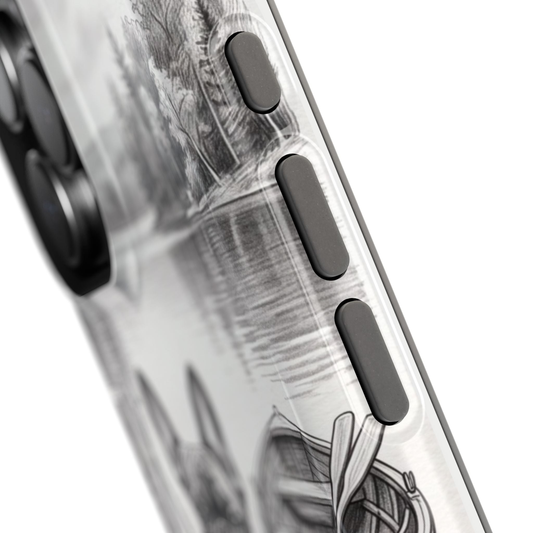 Personalized French Bulldog Lakeside Dock Phone Case — Wireless Charging Cover