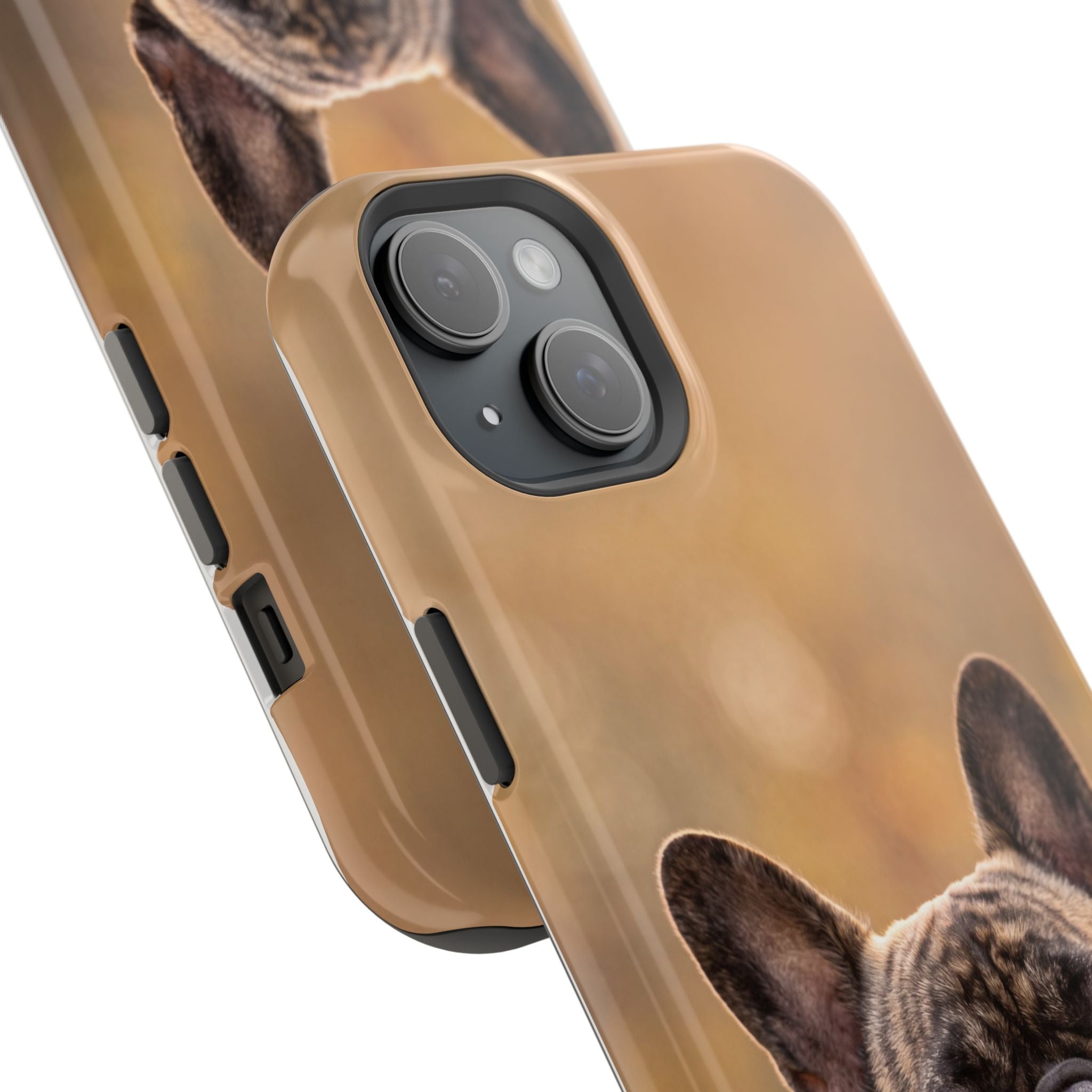 Brindle French Bulldog Phone Case — Impact-Resistant Wireless Charging Cover