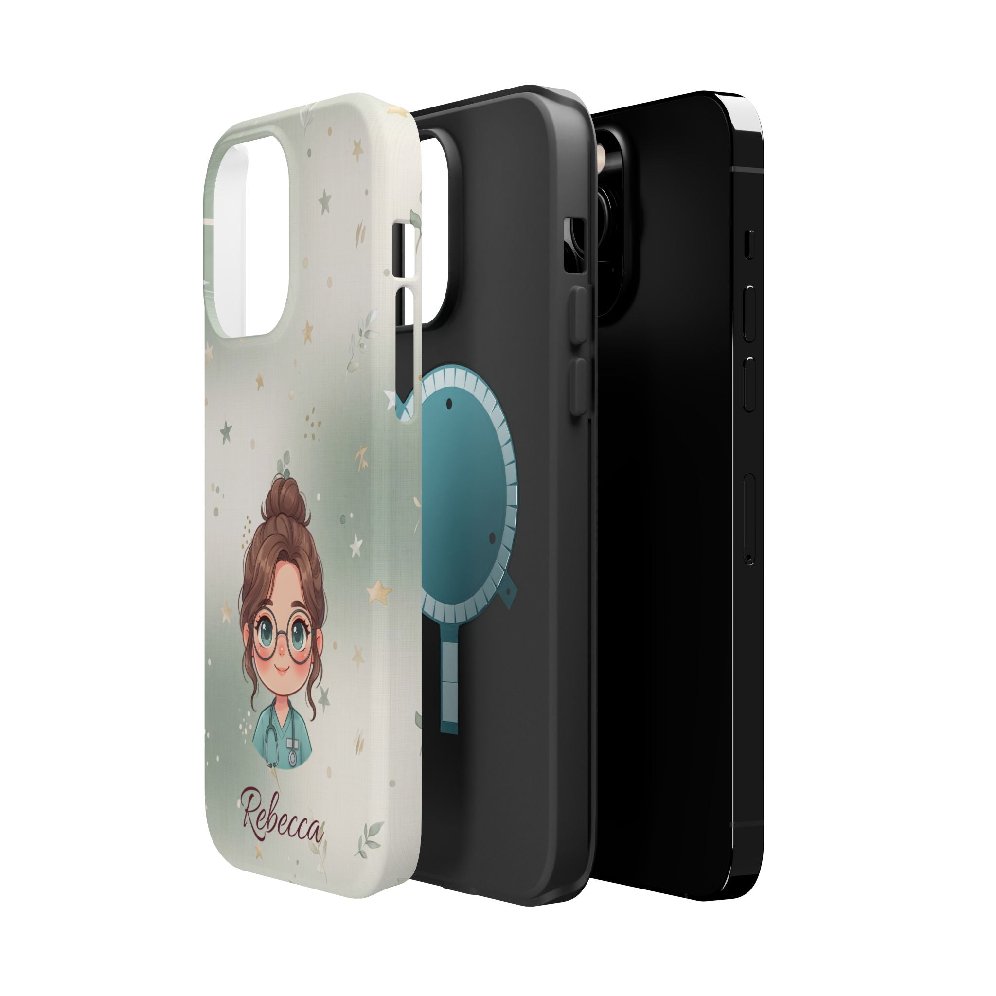 Personalized Starry Nurse Phone Case — Wireless Charging Cover