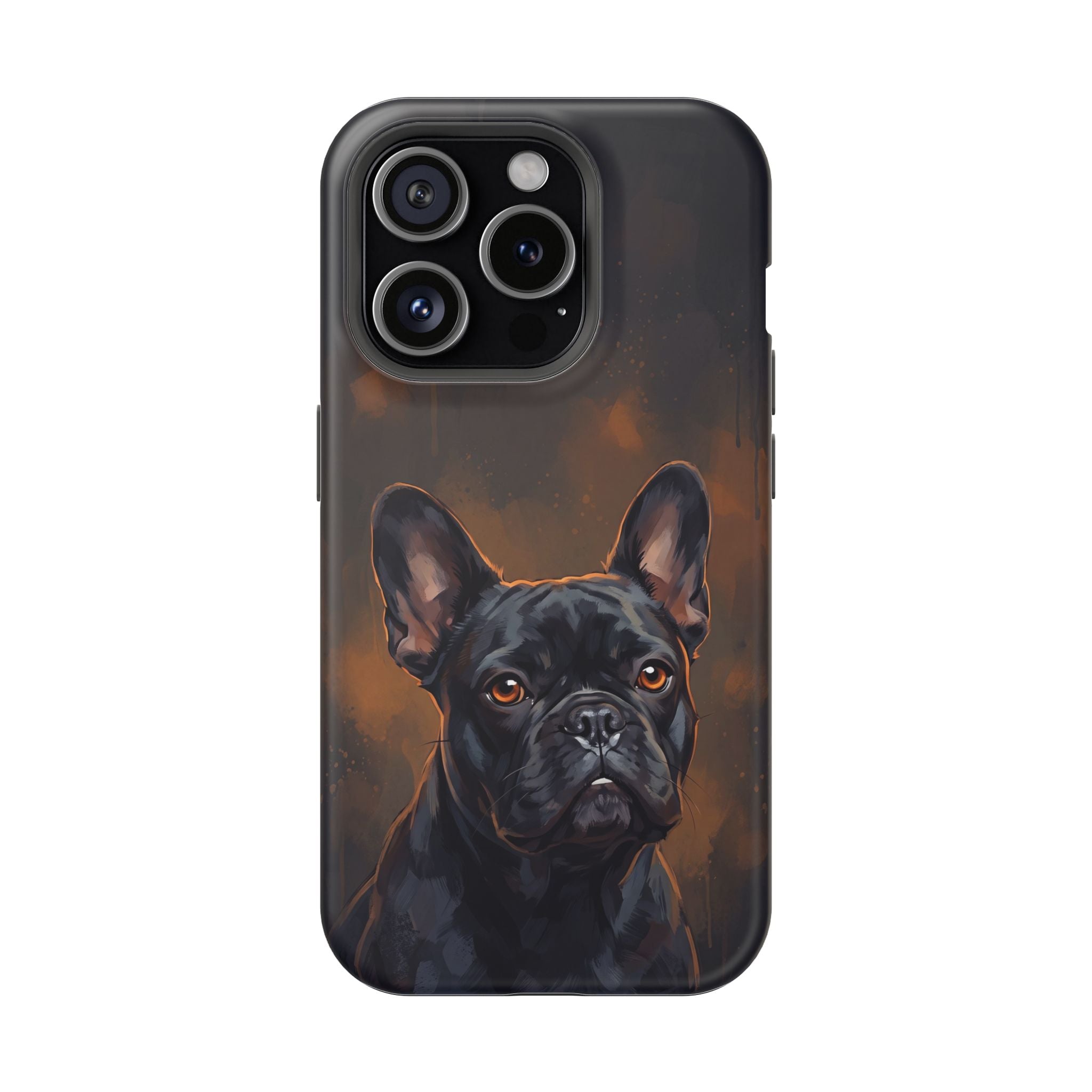 French Bulldog Portrait Phone Case — Impact-Resistant Wireless Charging Cover