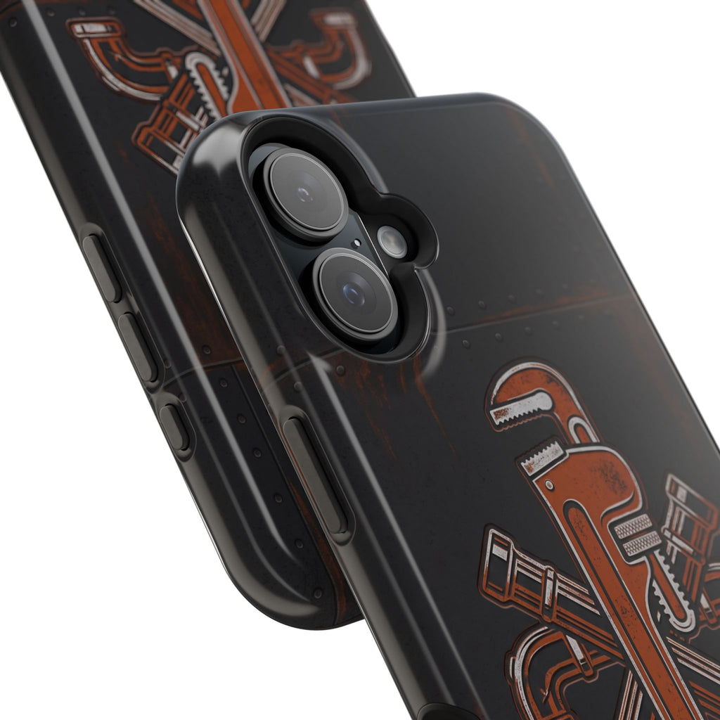 Tough By Trade Phone Case — Crossed Wrenches Wireless Charging Cover