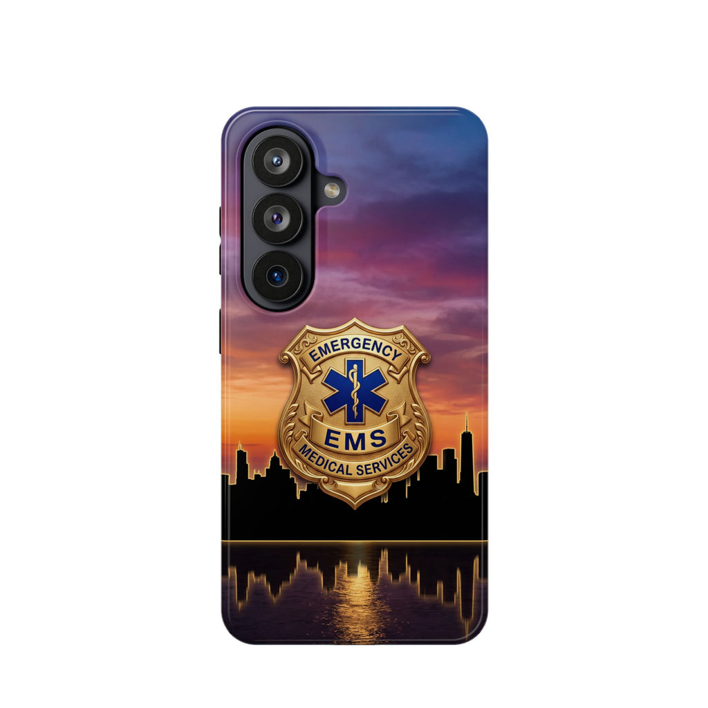 EMS Badge Sunset Skyline Phone Case — Magnetic Wireless Charging Cover