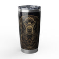 Labrador Tumbler | Gold Engraved Marble Art — 20 oz Stainless Travel Mug