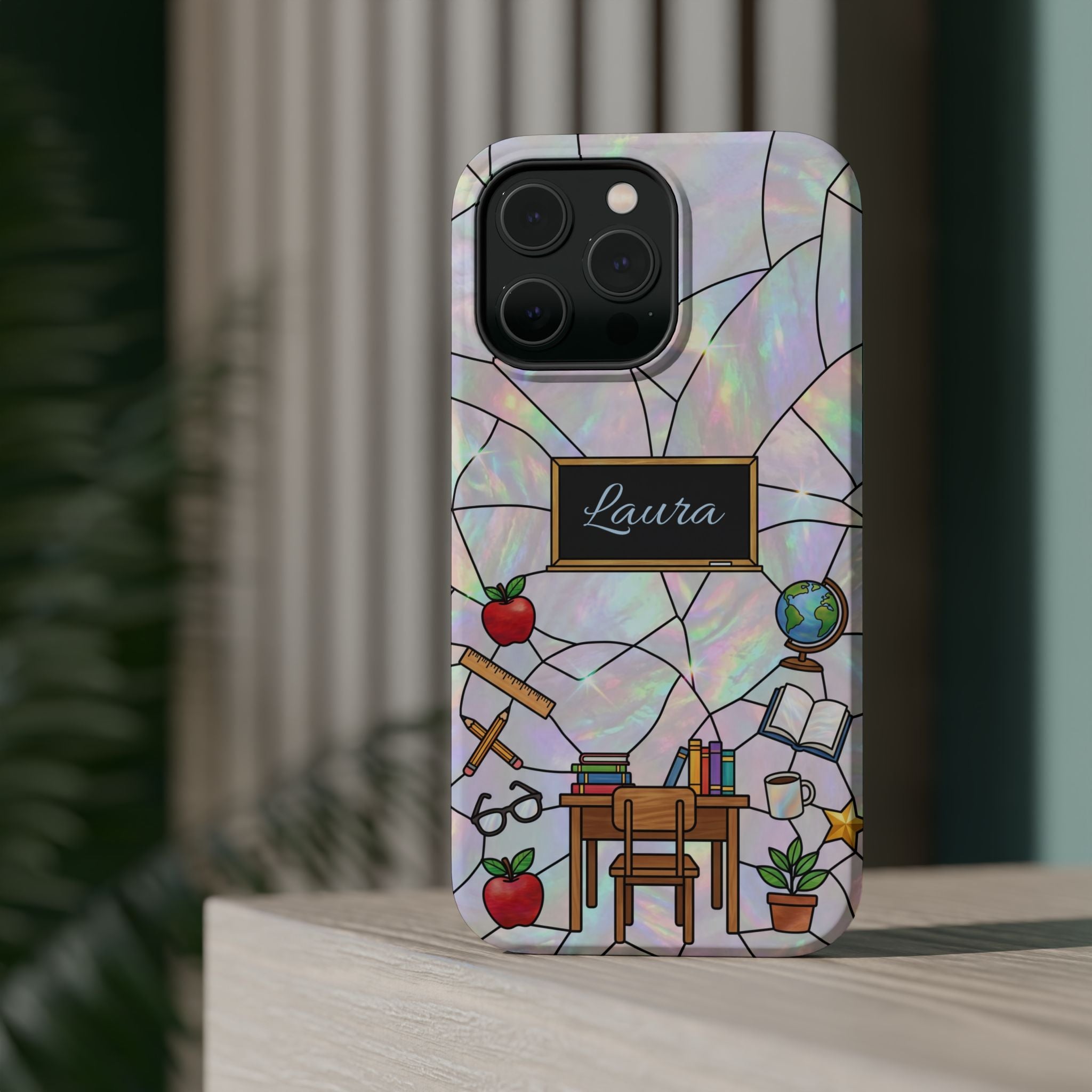 Personalized Teacher Phone Case — Impact-Resistant Wireless Charging Cover