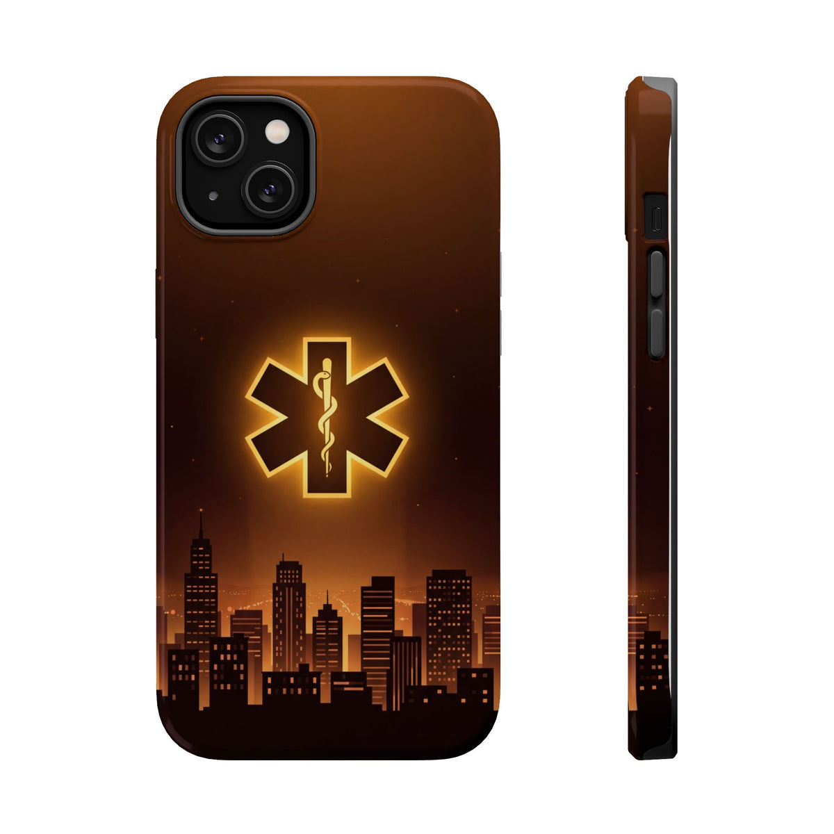 Paramedic/EMT Skyline Phone Case — Magnetic Wireless Charging Cover