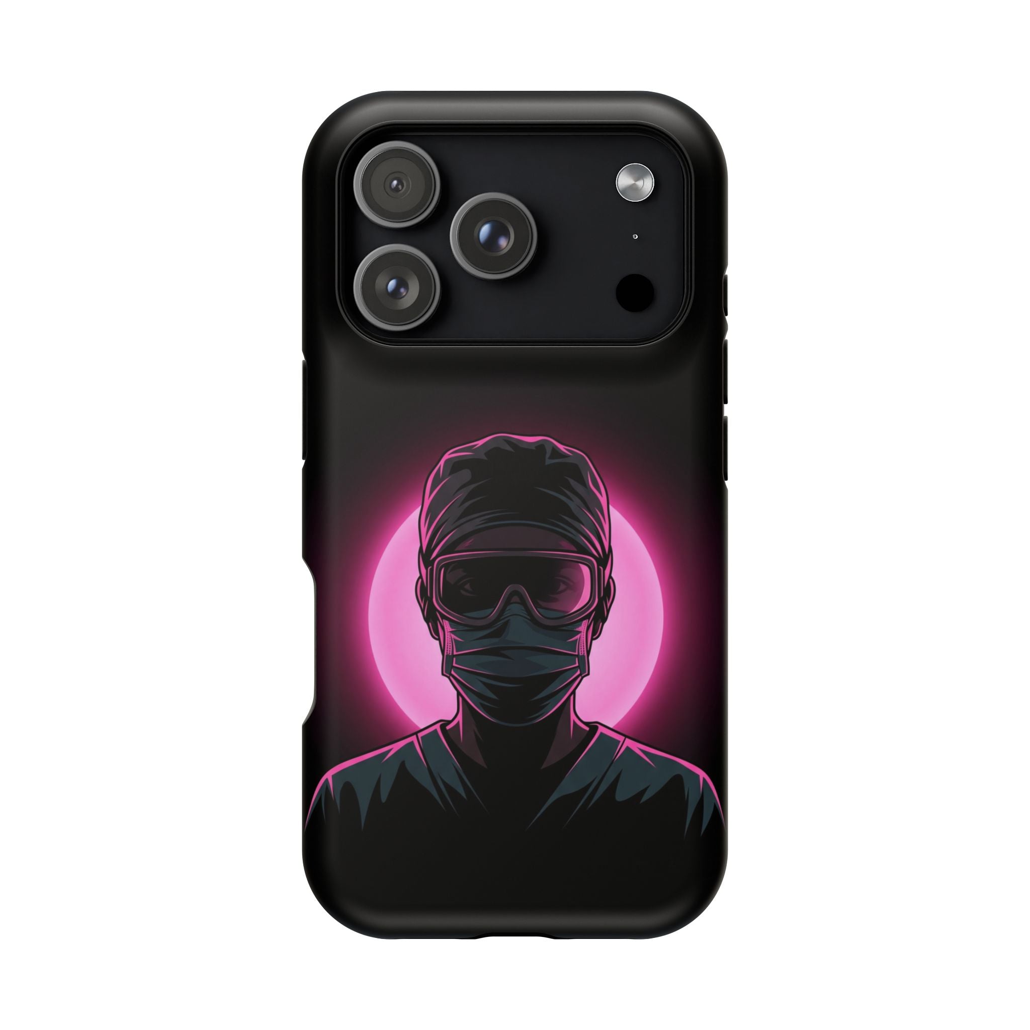 Nurse Portrait Phone Case — Navy Wireless Charging Cover