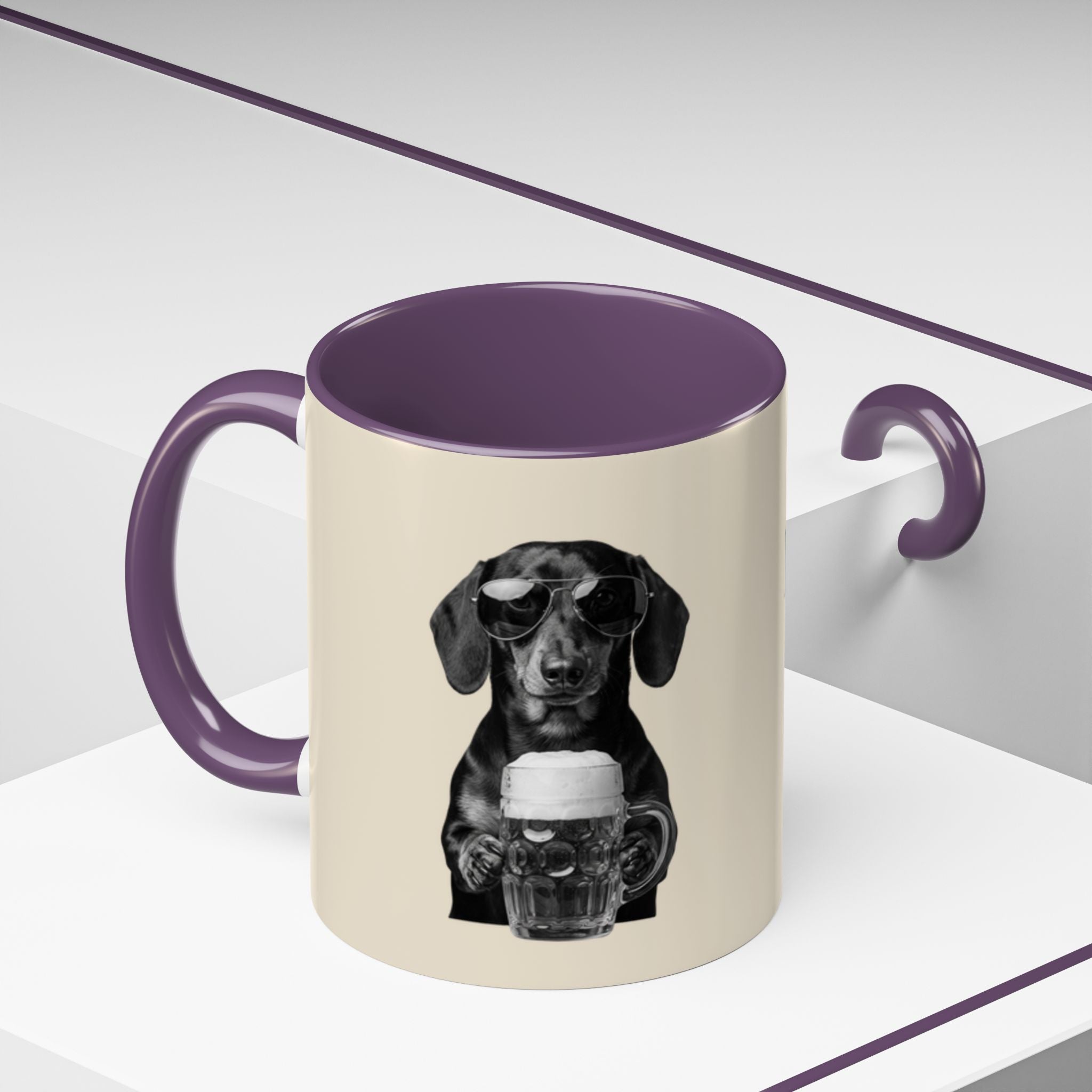 Personalized Dachshund Mug | Custom Name Coffee Mug | Funny Sausage Dog Gift | Beer Lover Dog Mug