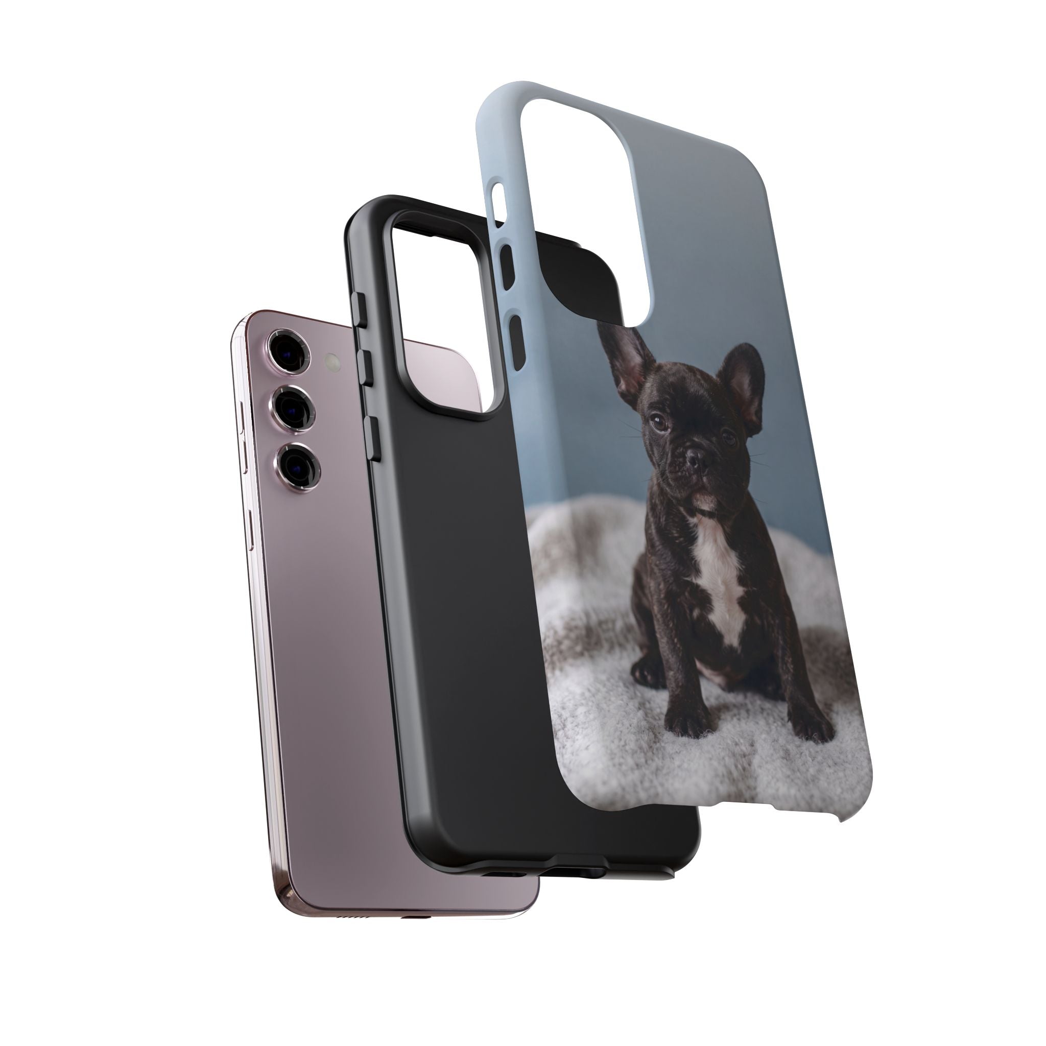 French Bulldog Puppy Phone Case | Adorable Brindle Frenchie Portrait | Samsung & iPhone
