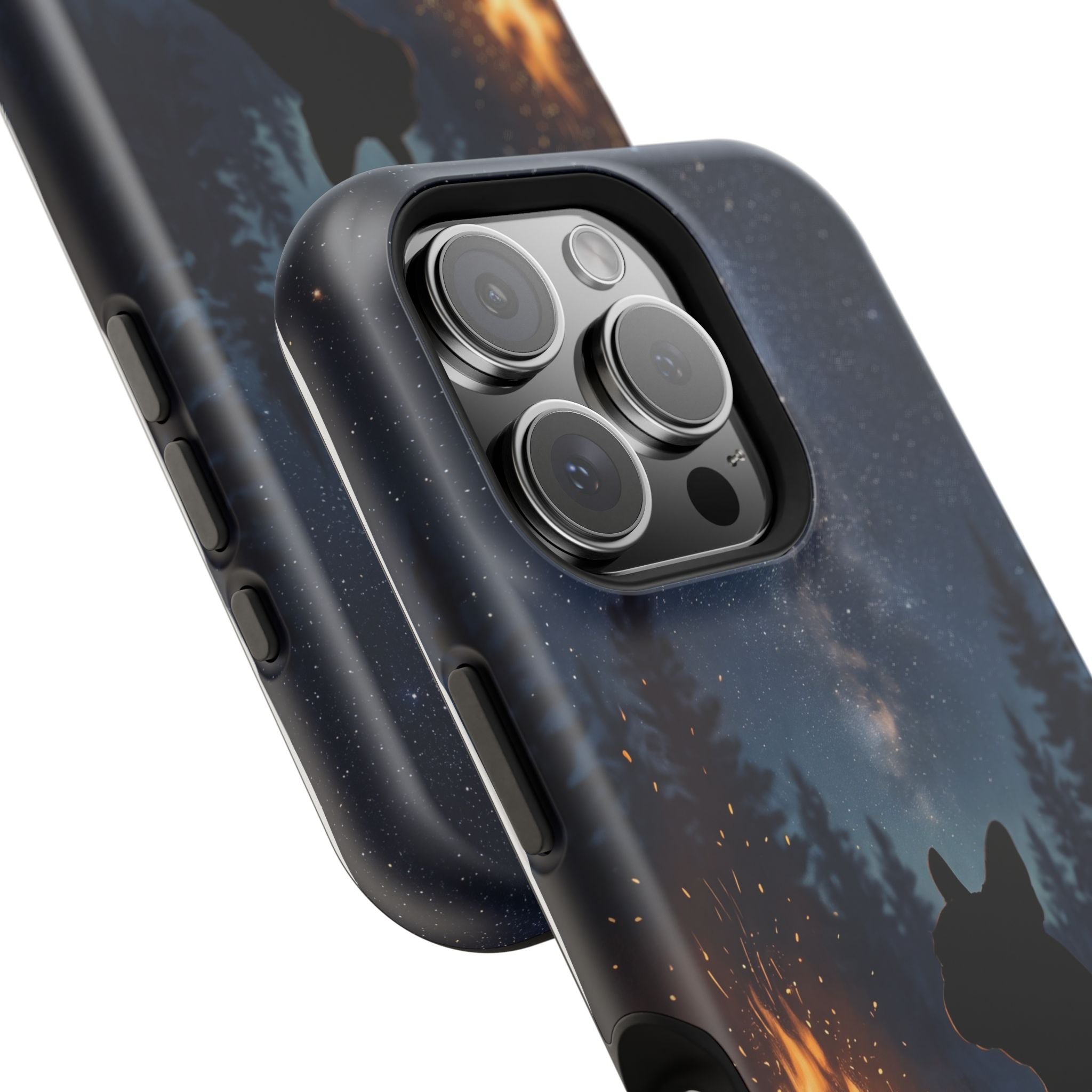 Personalized French Bulldog Campfire Phone Case — Wireless Charging Cover