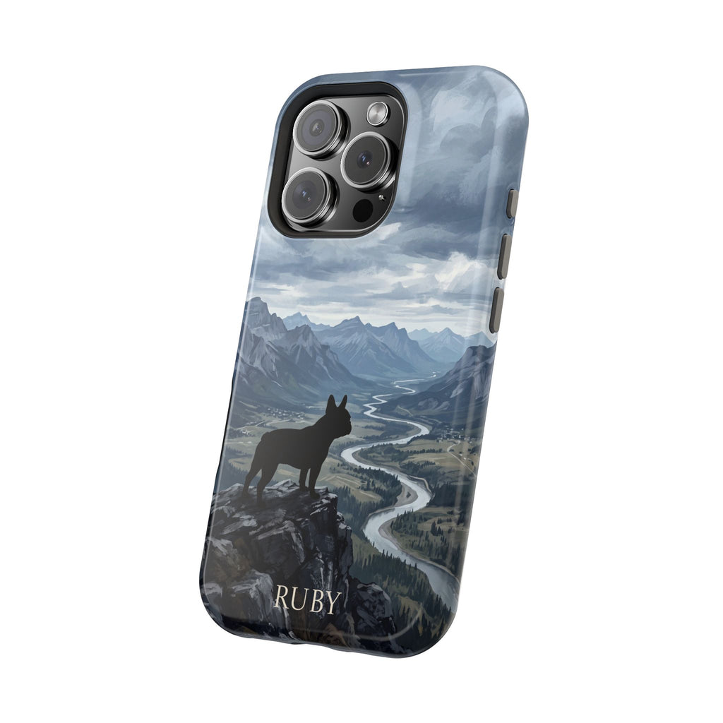 Personalized French Bulldog Mountain Valley Phone Case — Wireless Charging Cover