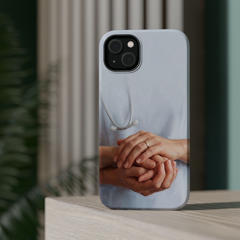 Impact-Resistant Phone Case — Caring Hands Wireless Charging Cover