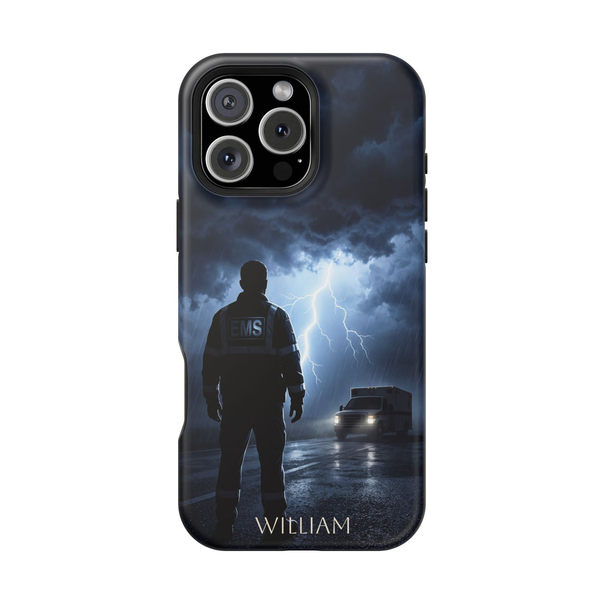 Personalized Lightning Storm EMS Phone Case — Wireless Charging Cover
