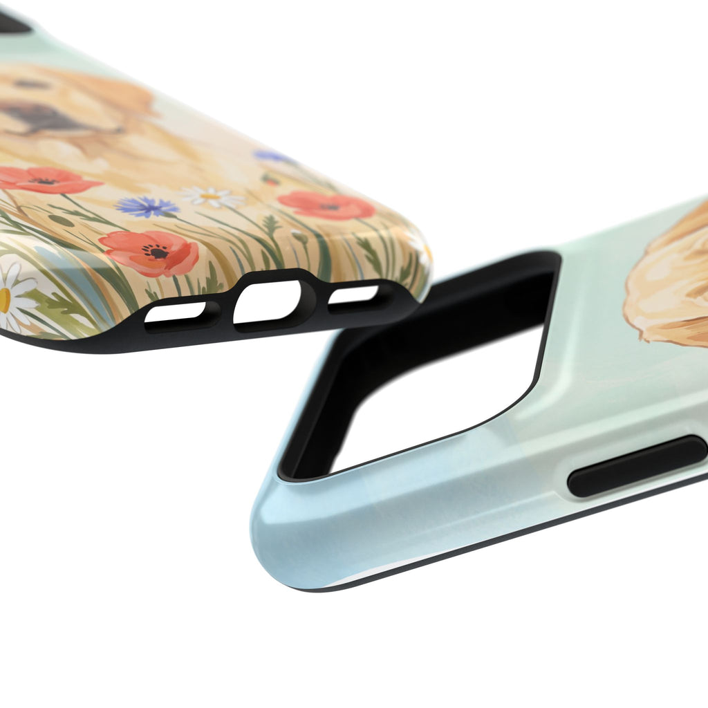 Labrador Wildflower Painting Phone Case — Tough Magnetic Case with Wireless Charging