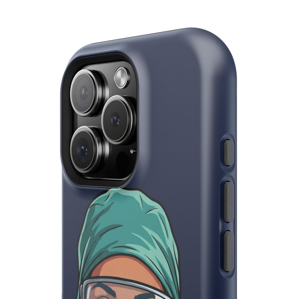 Bold Nurse Portrait Phone Case — Magnetic Wireless Charging Cover
