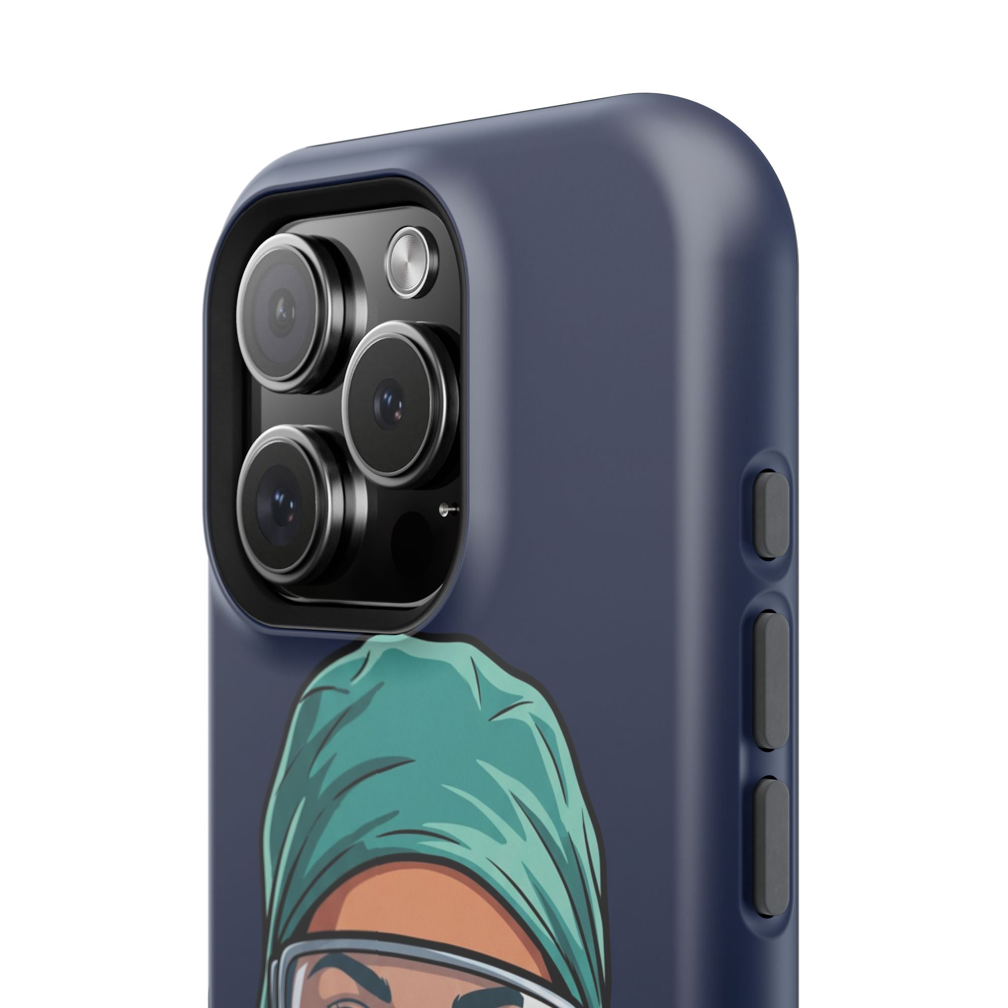 Bold Nurse Portrait Phone Case — Magnetic Wireless Charging Cover