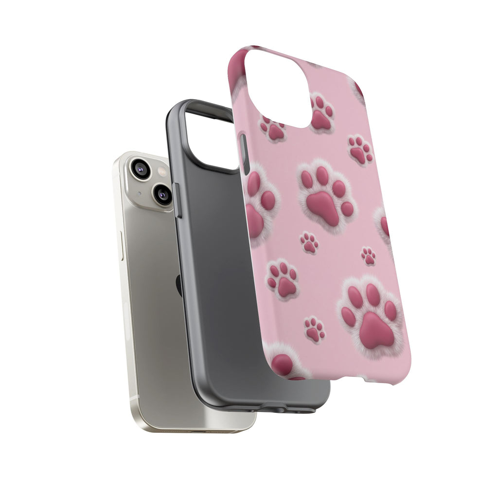 iphone & Samsung - Pink Paws Tough Phone Case — Cute Protective iPhone Cover