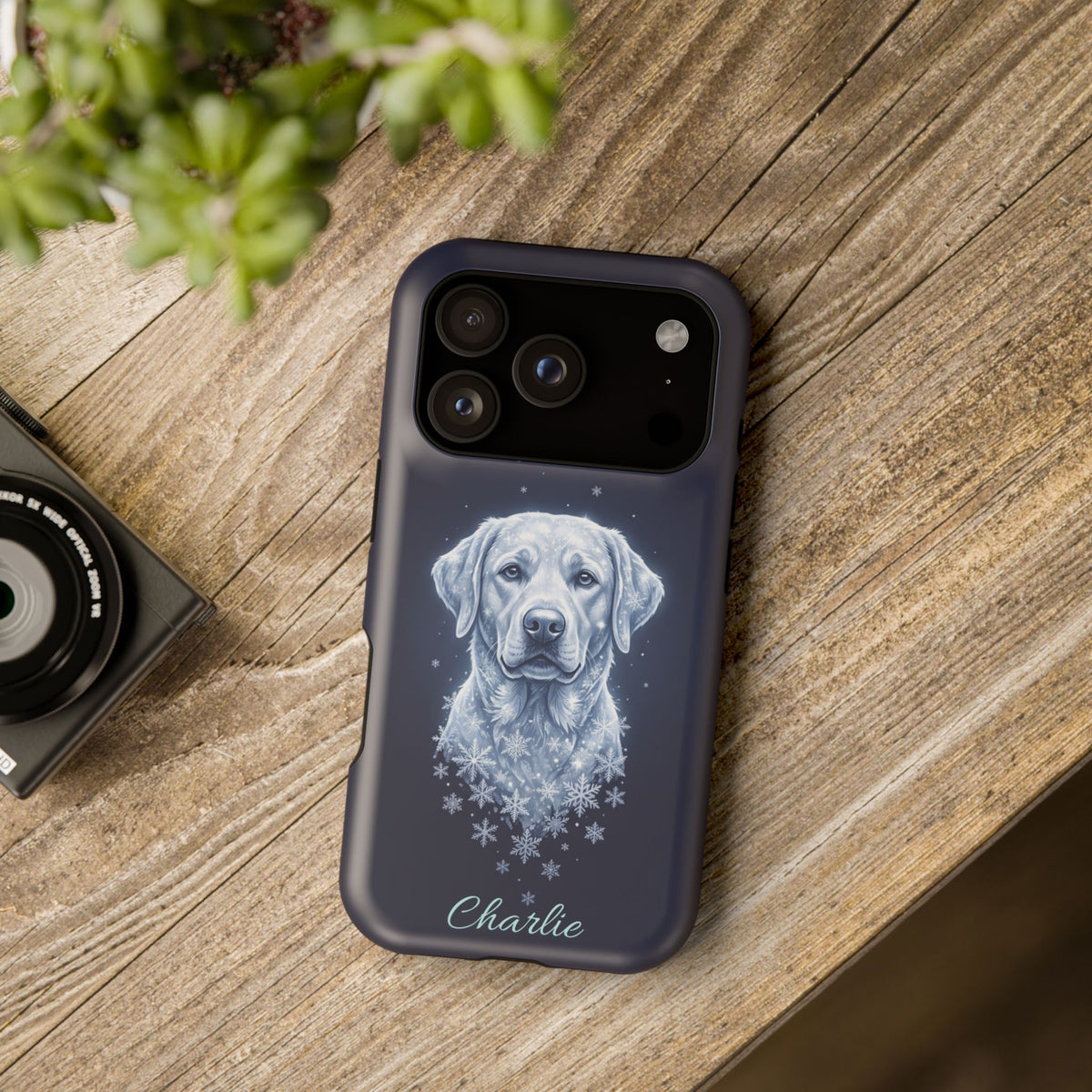 Personalized Winter Snowflake Labrador Phone Case — Tough Magnetic Case with Wireless Charging