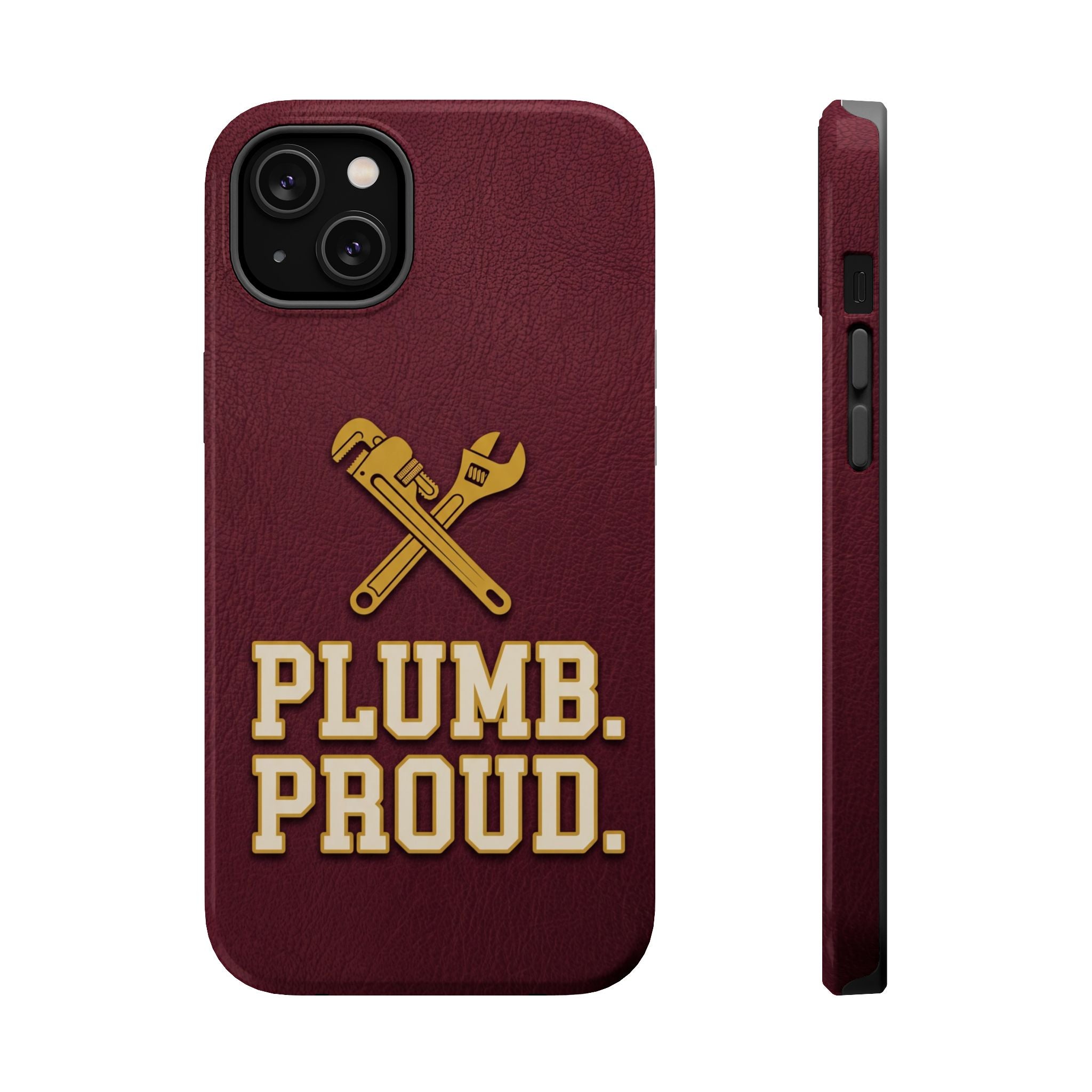 Plumb. Proud. Phone Case — Crossed Wrenches Wireless Charging Cover